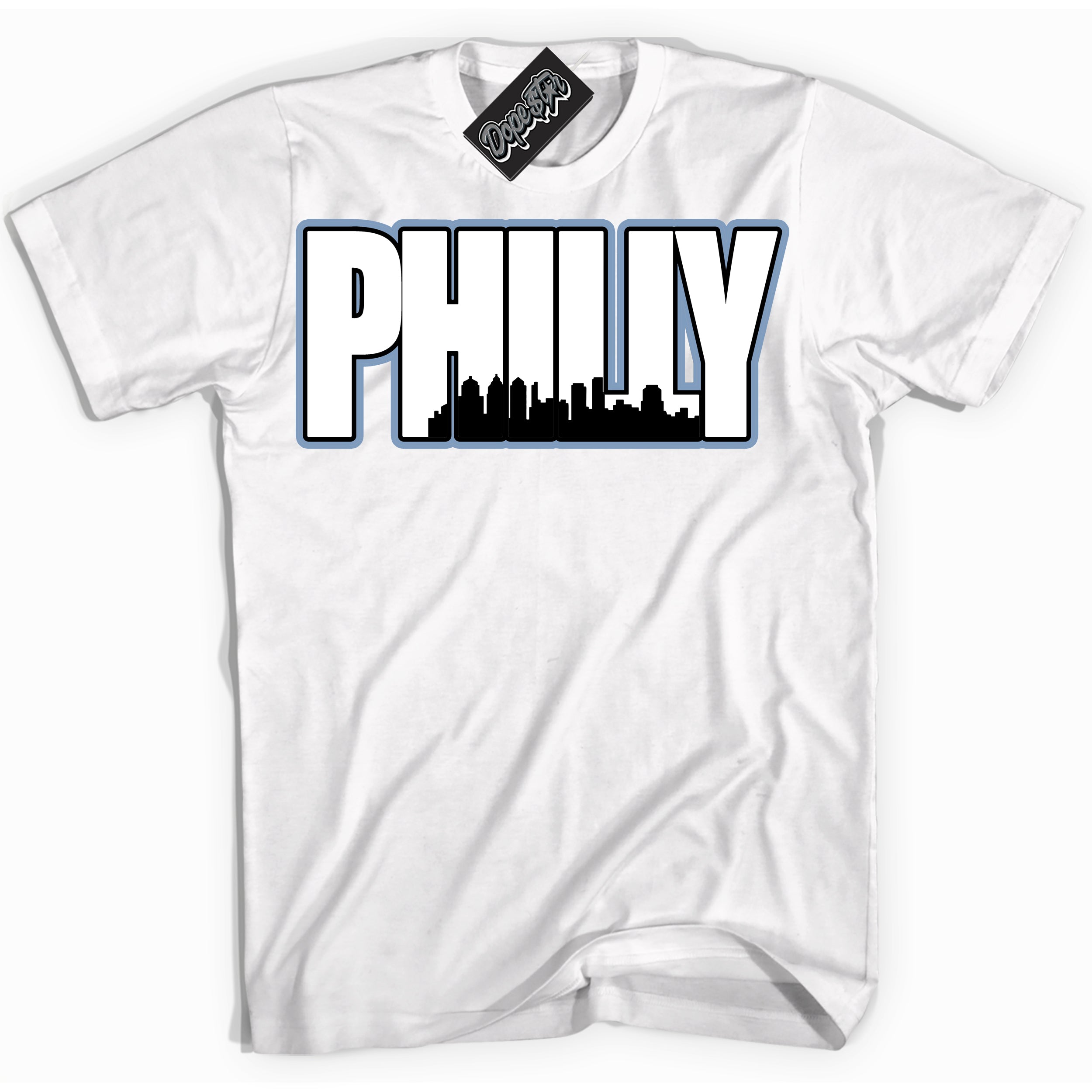 Cool White Shirt with “ Philly” design that perfectly matches Reverse Oreo 6s Sneakers.