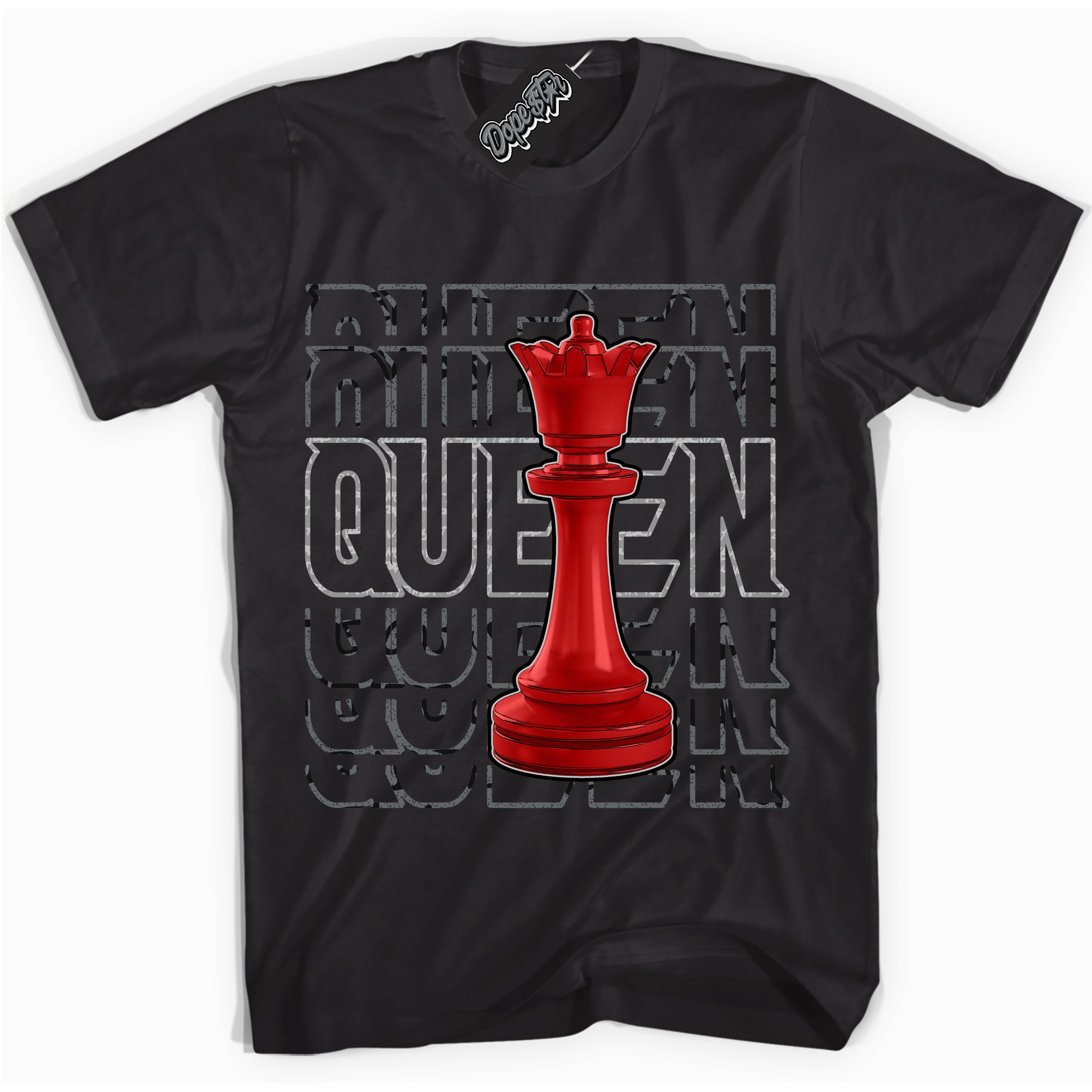 Cool Black Shirt with “ Queen Chess ” design that perfectly matches Rebellionaire 1s Sneakers.