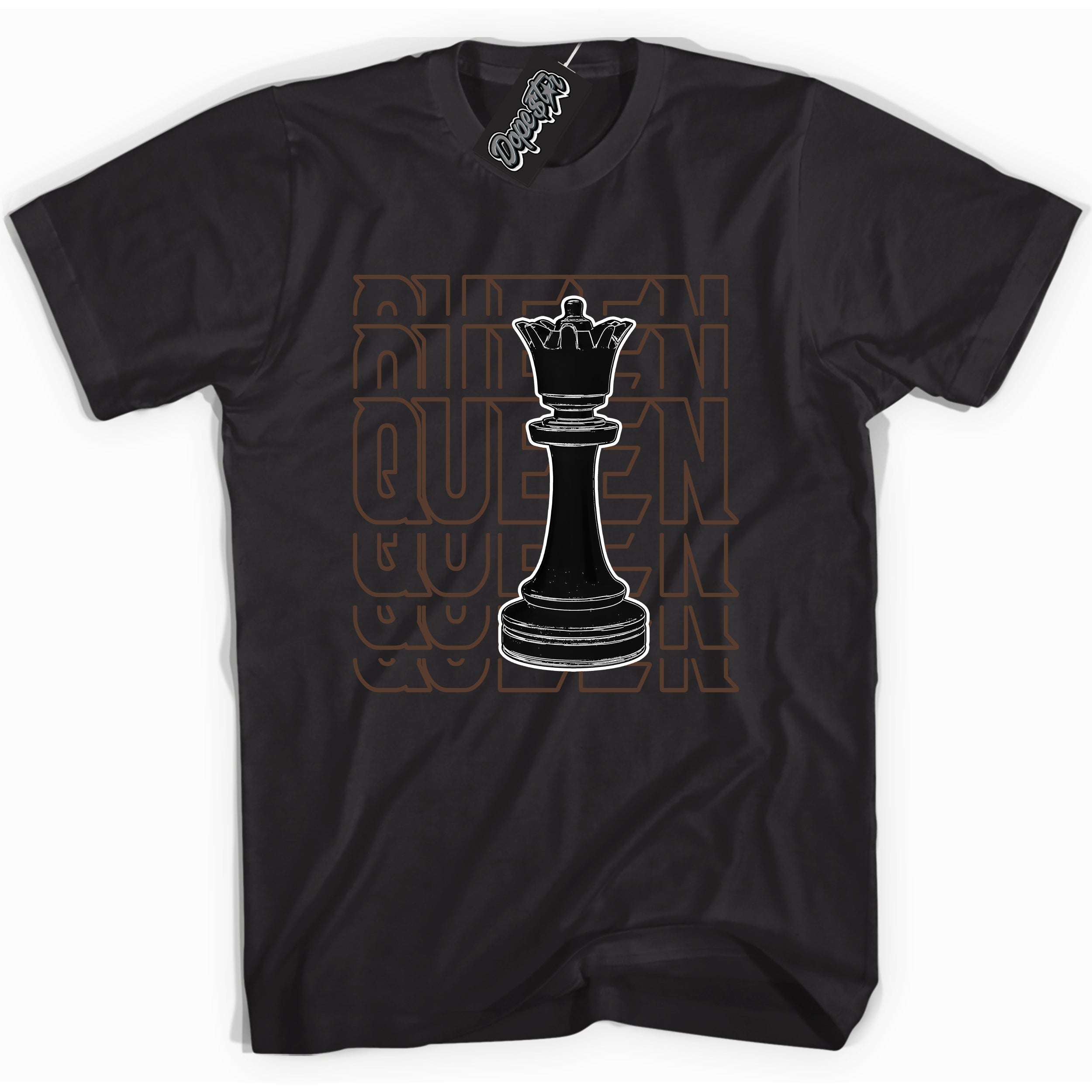 Cool Black graphic tee with “ Queen Chess ” design, that perfectly matches Palomino 1s sneakers 