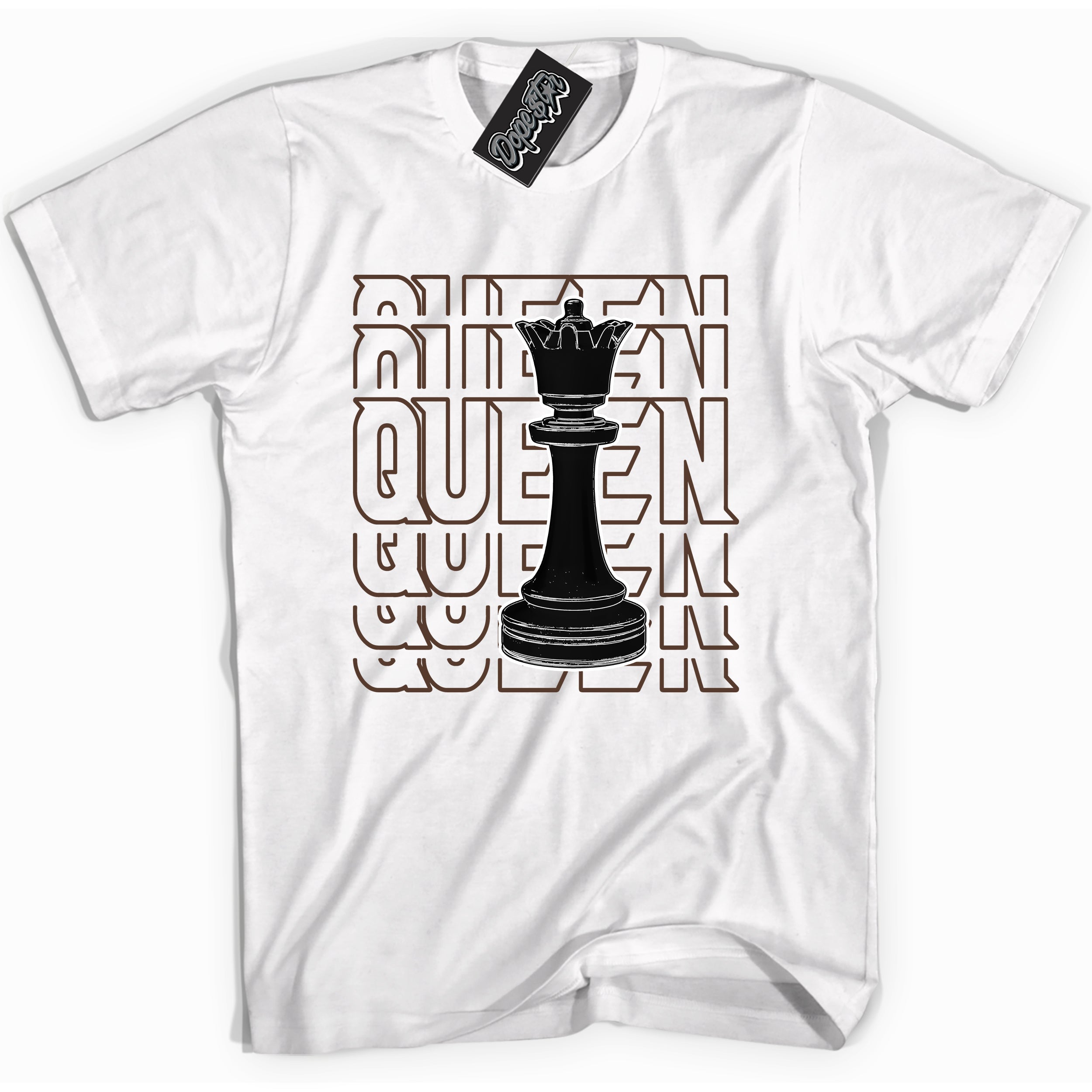 Cool White graphic tee with “ Queen Chess ” design, that perfectly matches Palomino 1s sneakers 