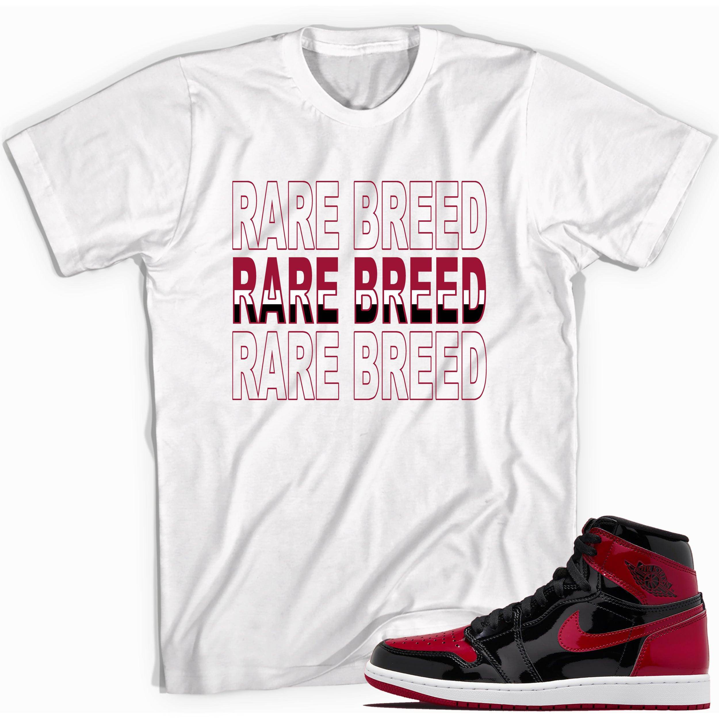 1s Bred Patent Shirt Rare Breed - Sneaker Shirts Outlet