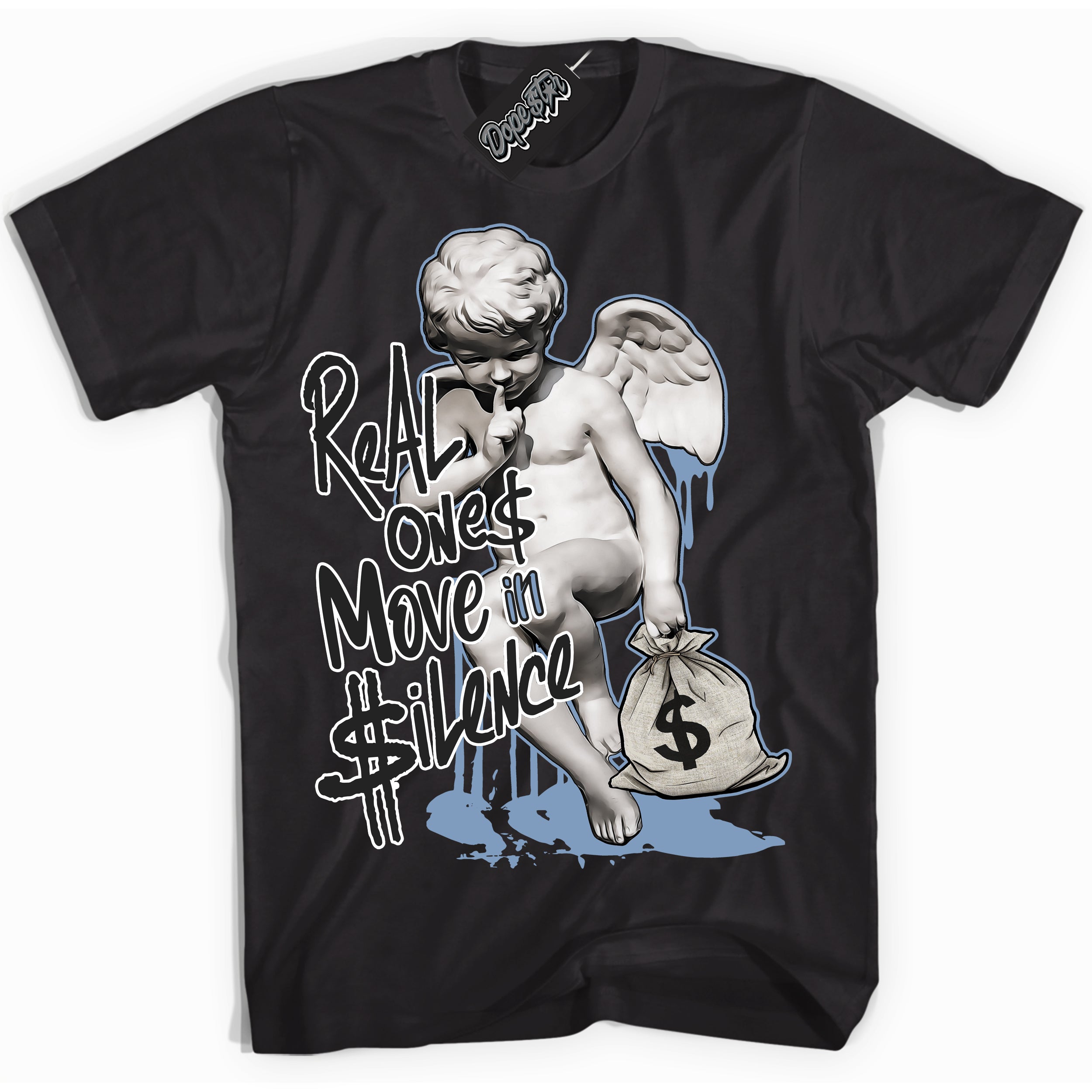 Cool Black Shirt with “ Real Ones Cherub” design that perfectly matches Reverse Oreo 6s Sneakers.