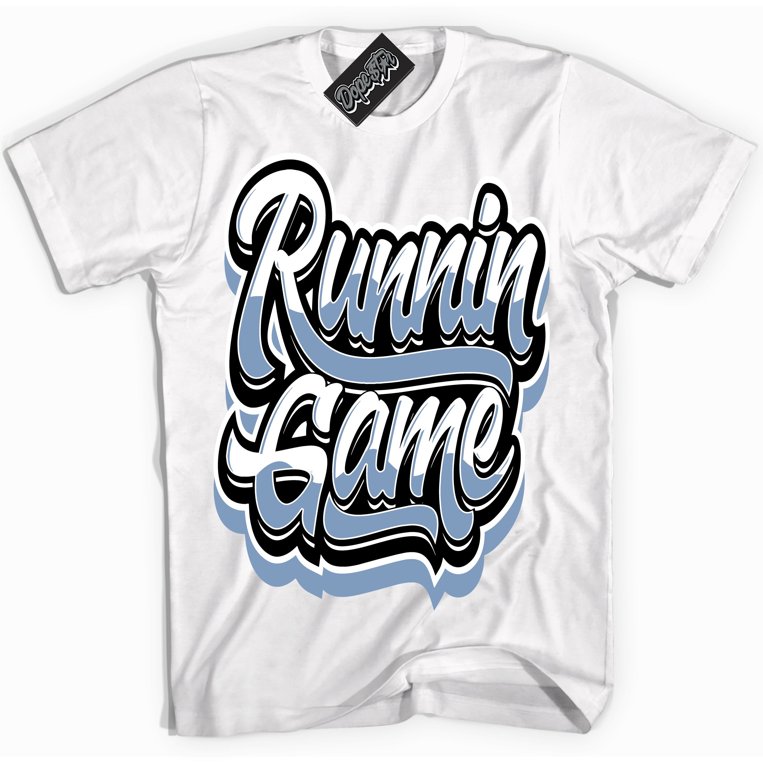 Cool White Shirt with “ Running Game” design that perfectly matches Reverse Oreo 6s Sneakers.