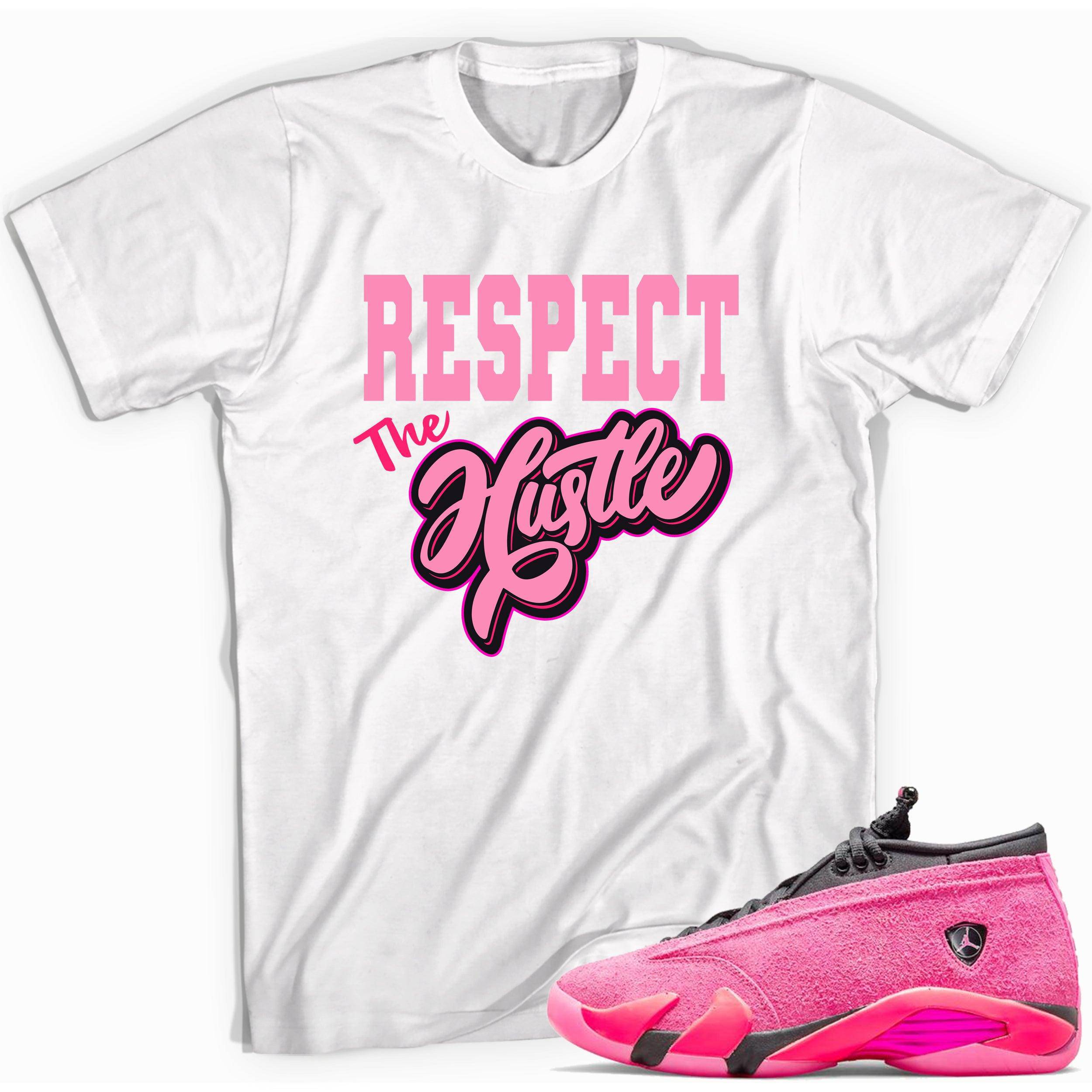 14s Low Shocking Pink Shirt Respect The Hustle