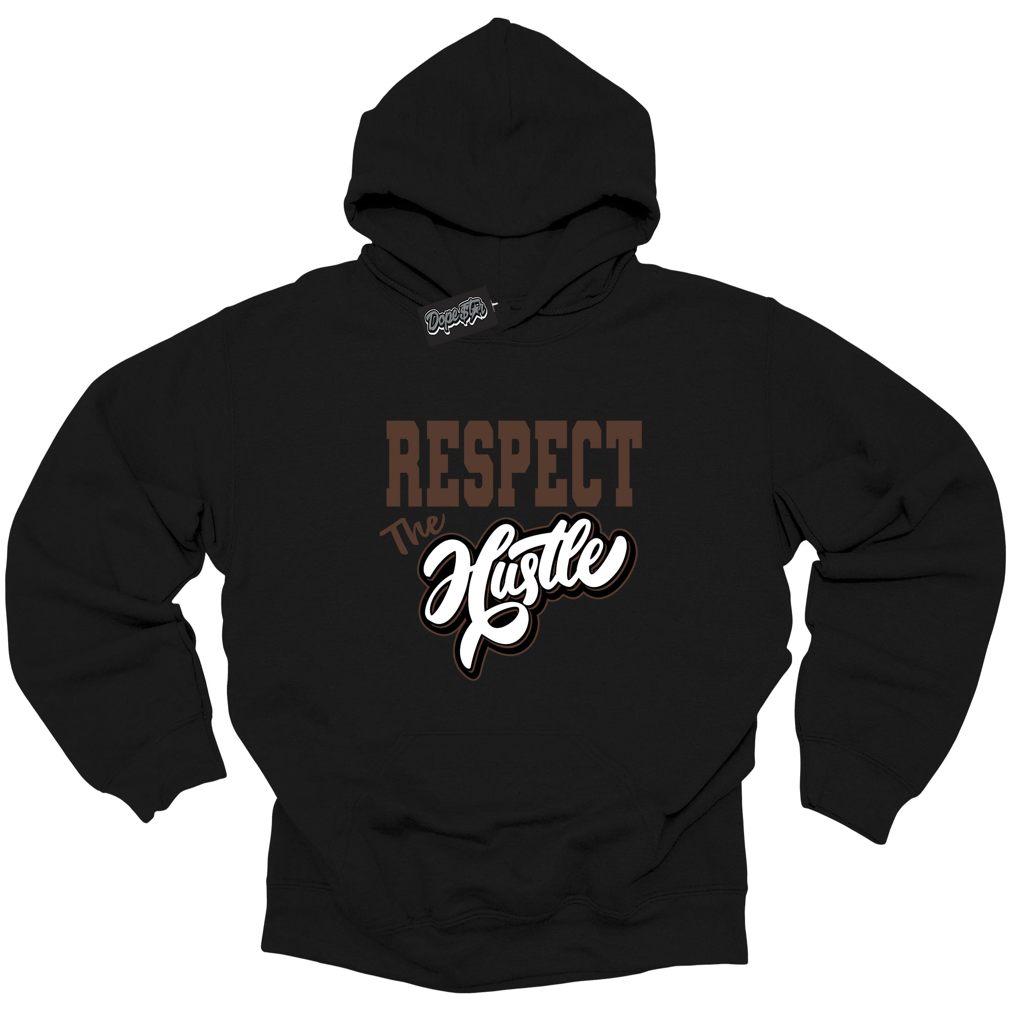 Cool Black Graphic DopeStar Hoodie with “ Respect The Hustle “ print, that perfectly matches Palomino 1s sneakers