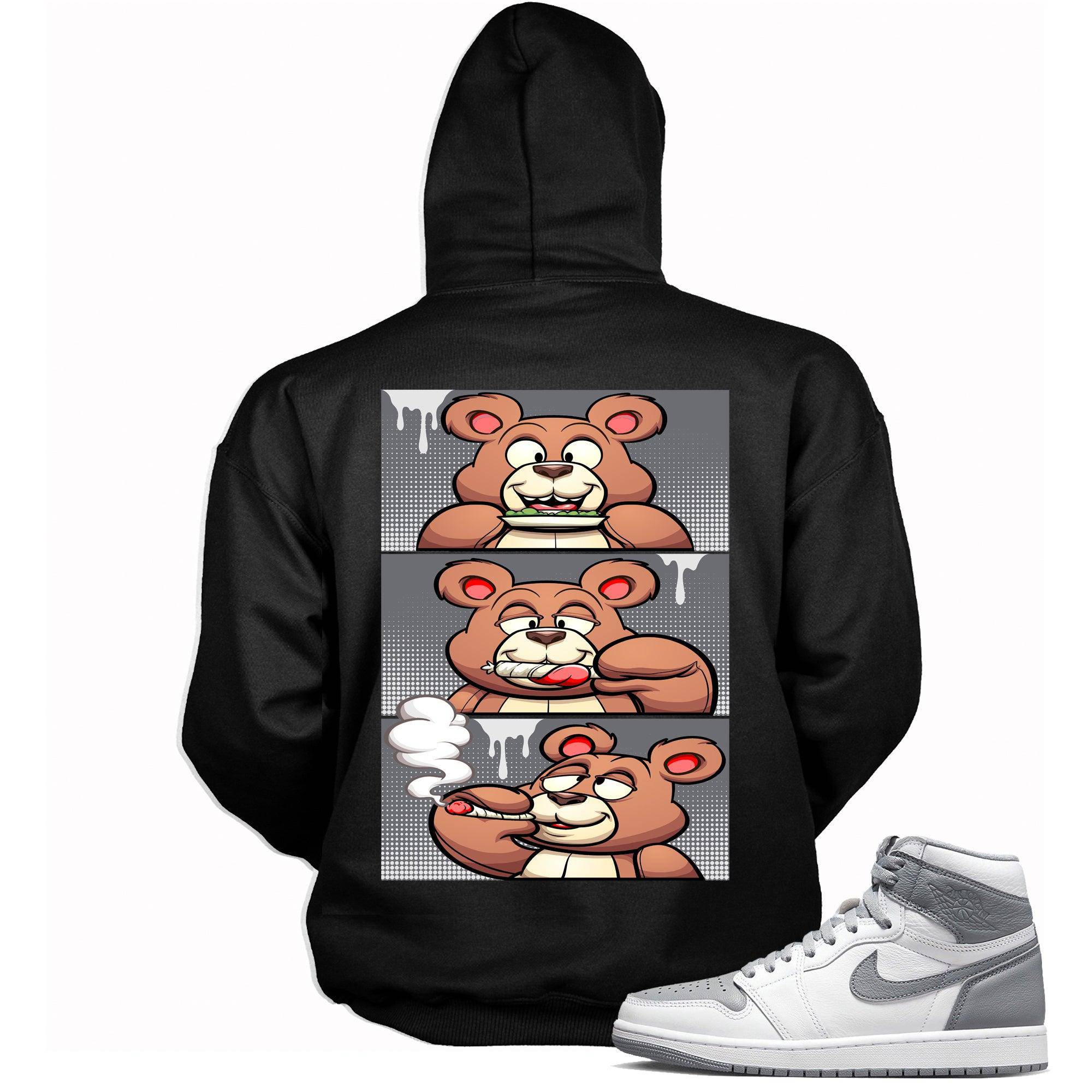 1's High Stealth Hoodie Roll It Lick It Smoke It Bear - Sneaker Shirts Outlet