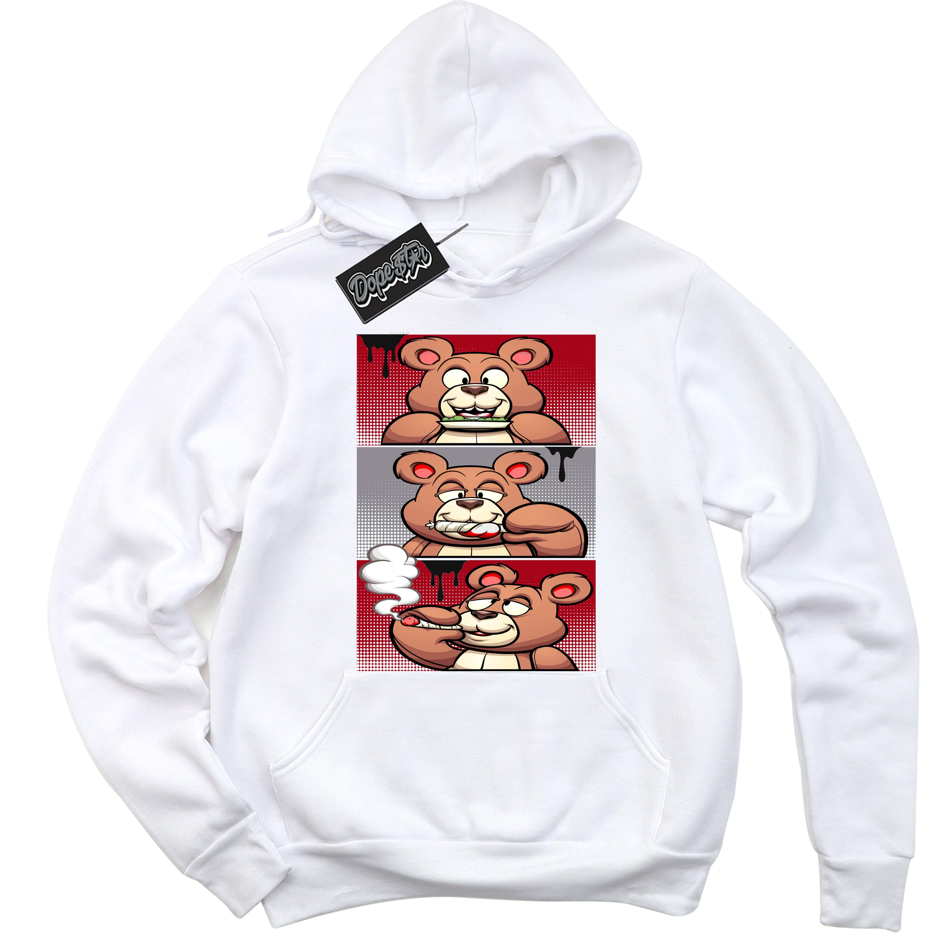 Bred Reimagined 4s DopeStar Hoodie Roll It Lick It Smoke It Bear Graphic