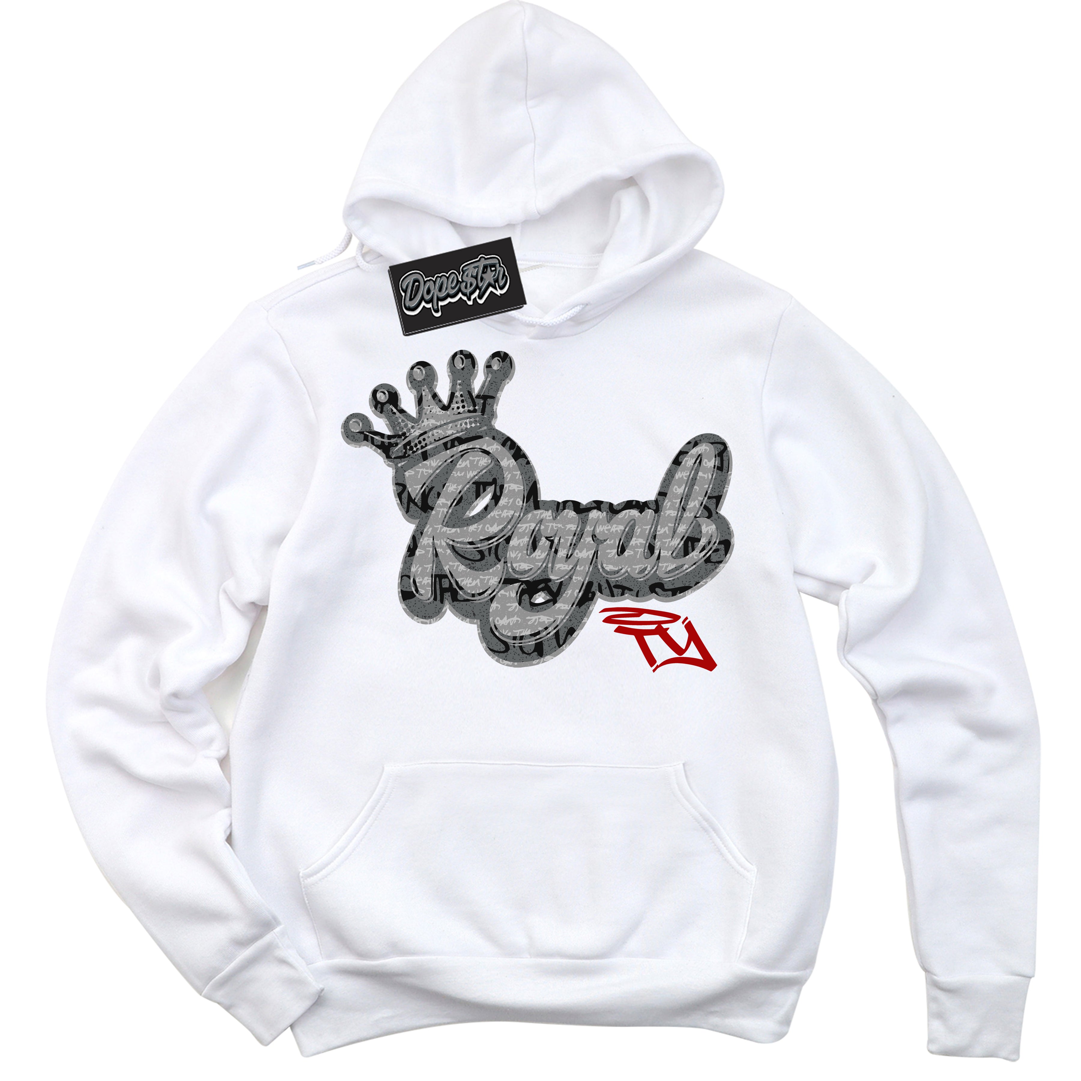 Cool White Hoodie with “ Royalty ”  design that Perfectly Matches Rebellionaire 1s Sneakers.