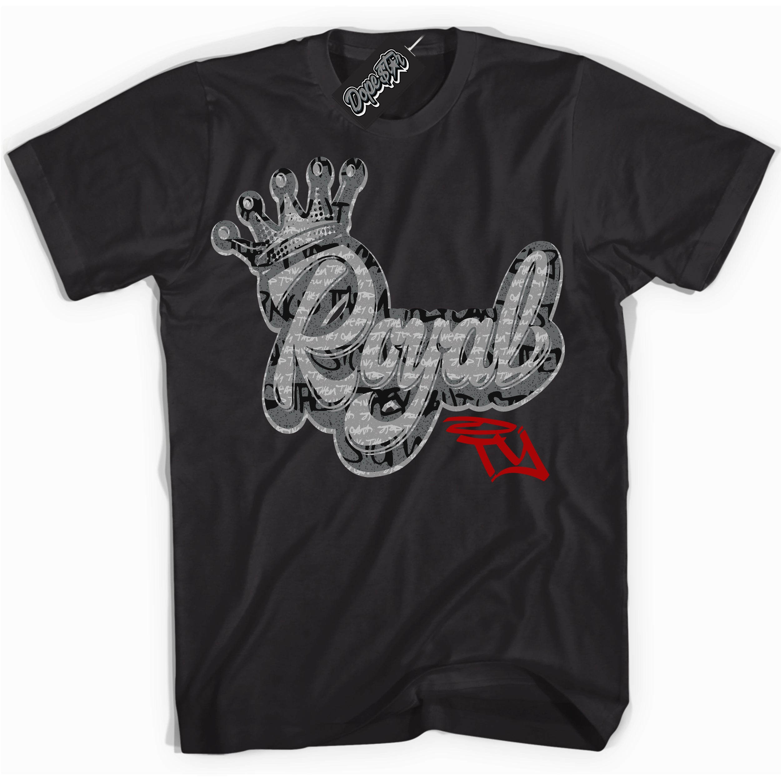 Cool Black Shirt with “ Royalty ” design that perfectly matches Rebellionaire 1s Sneakers.