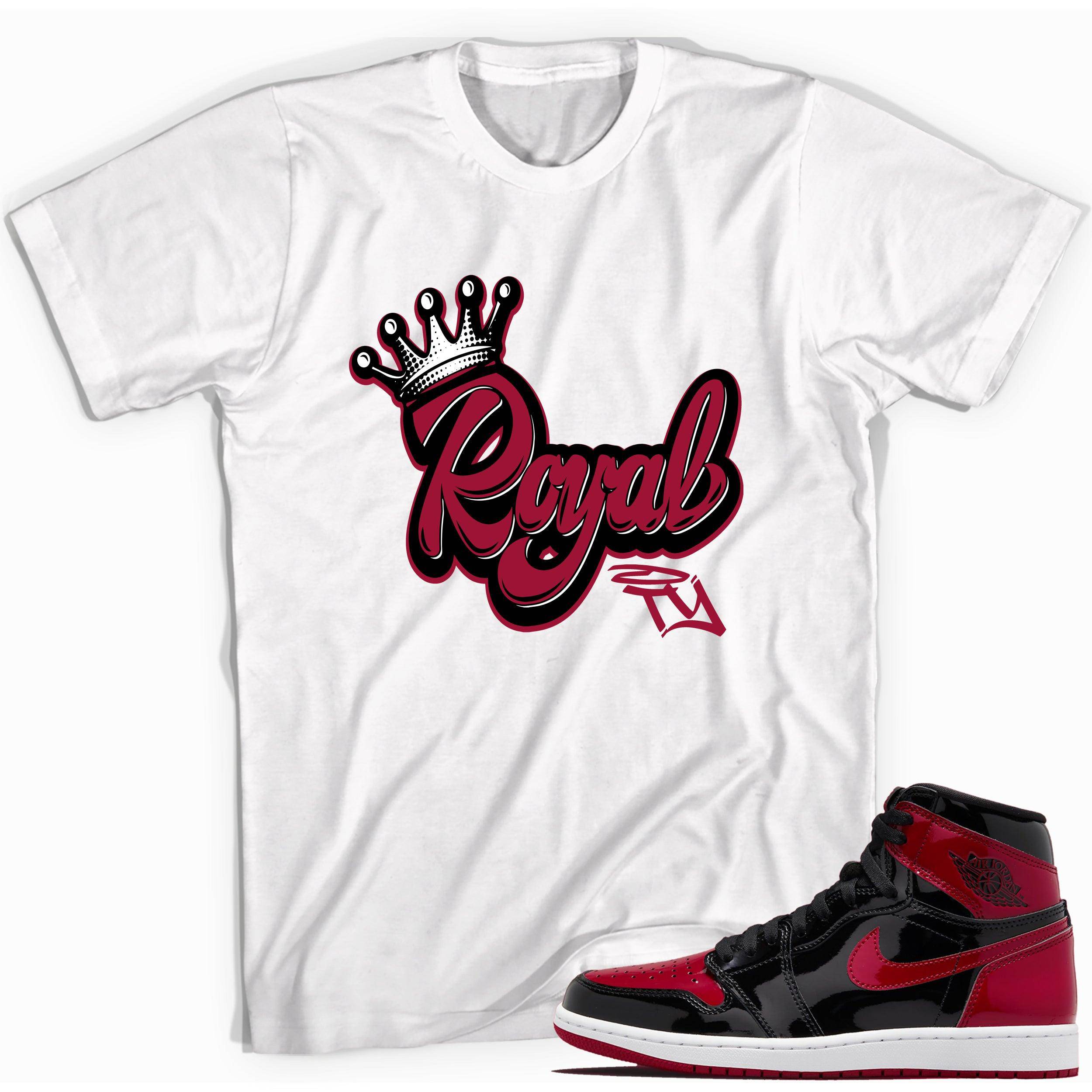 1s Bred Patent Shirt Royalty - Sneaker Shirts Outlet