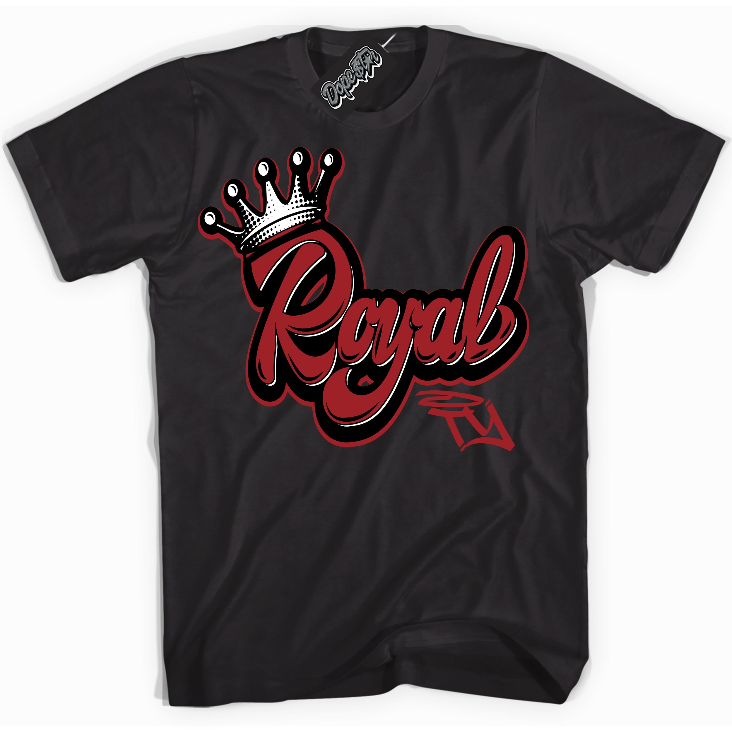 Cool Black graphic tee with “ Royalty ” print, that perfectly matches Lost And Found 1s sneakers 
