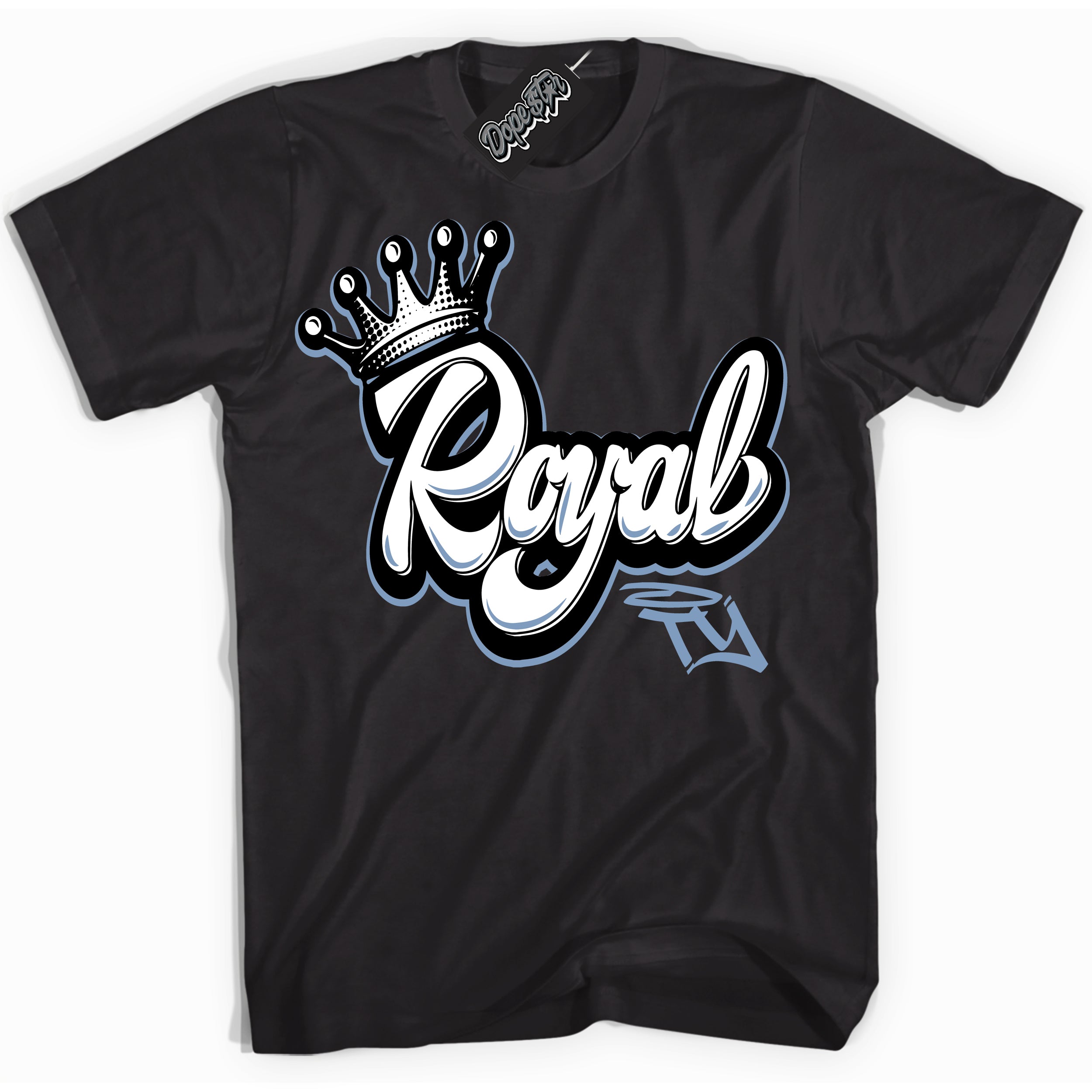 Cool Black Shirt with “ Royalty” design that perfectly matches Reverse Oreo 6s Sneakers.