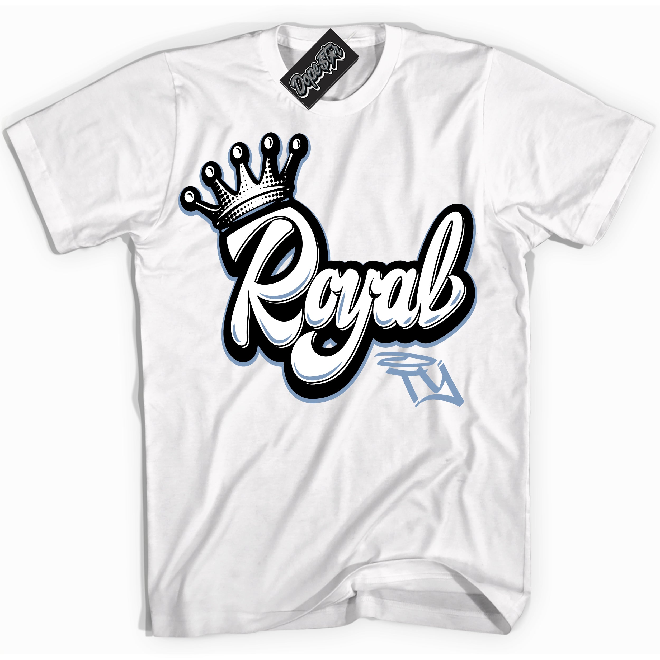 Cool White Shirt with “ Royalty” design that perfectly matches Reverse Oreo 6s Sneakers.