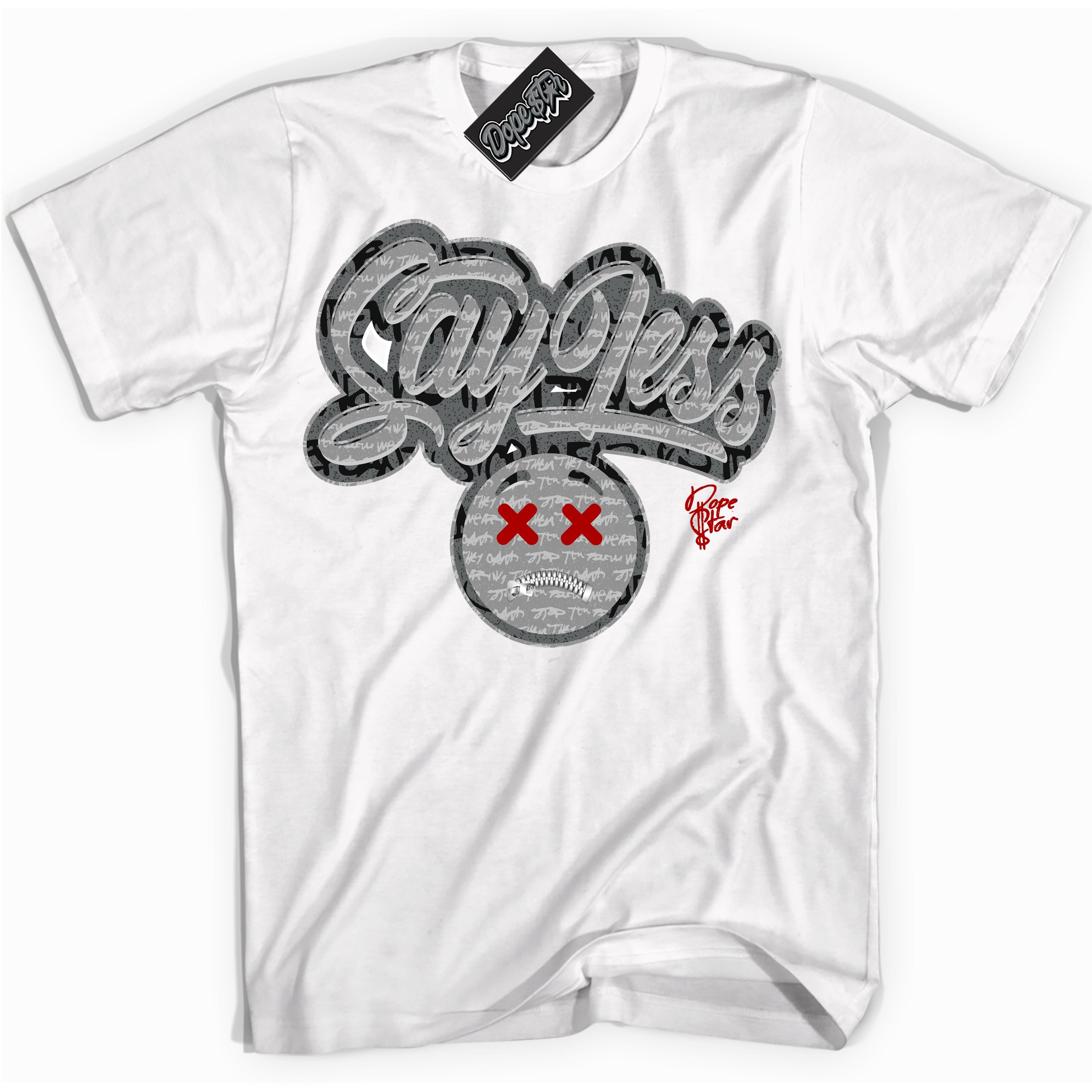 Cool White Shirt with “ Say Less ” design that perfectly matches Rebellionaire 1s Sneakers.