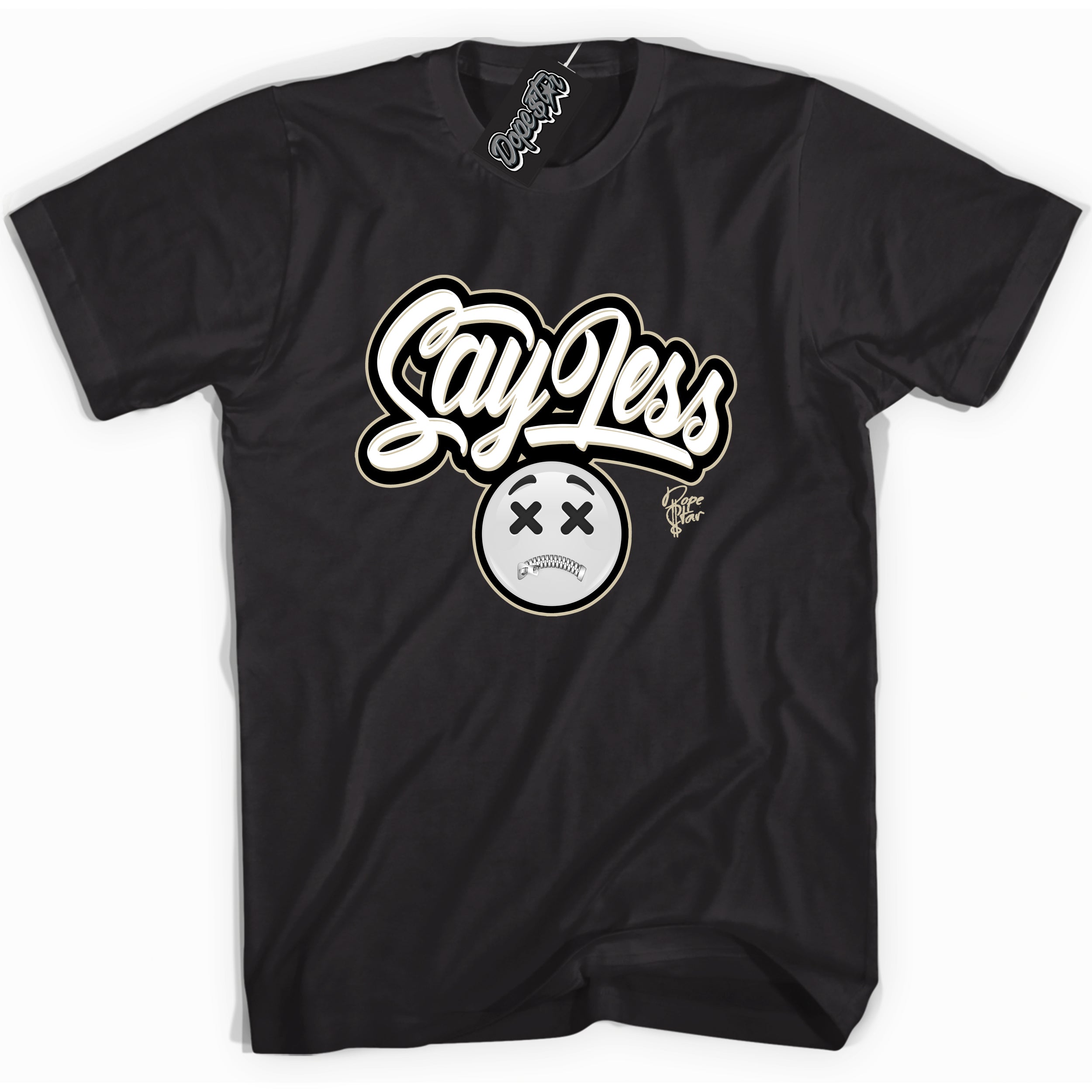 Cool Black Shirt with “ Say Less” design that perfectly matches Gratitude 11s Sneakers.