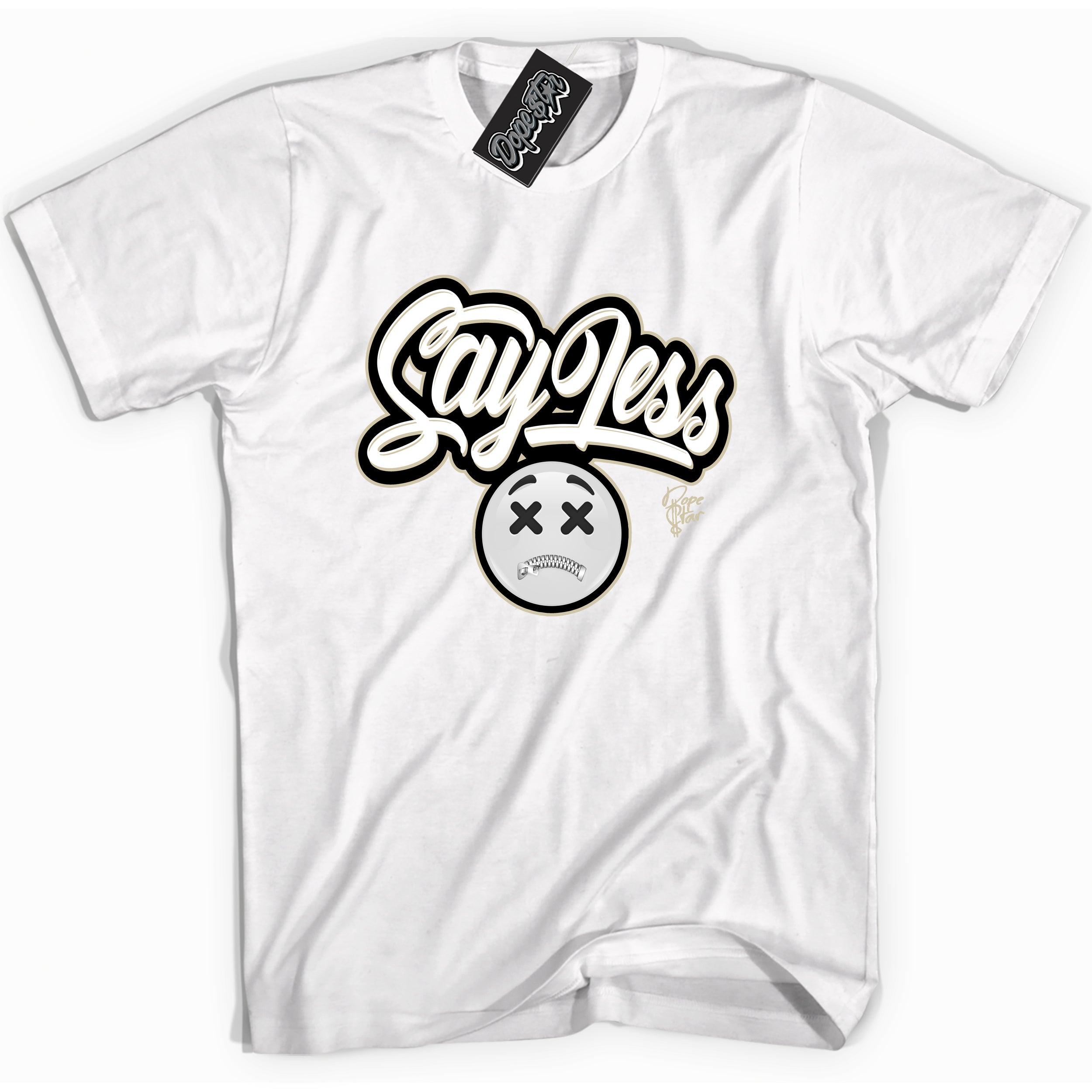 Cool White Shirt with “ Say Less” design that perfectly matches Gratitude 11s Sneakers.