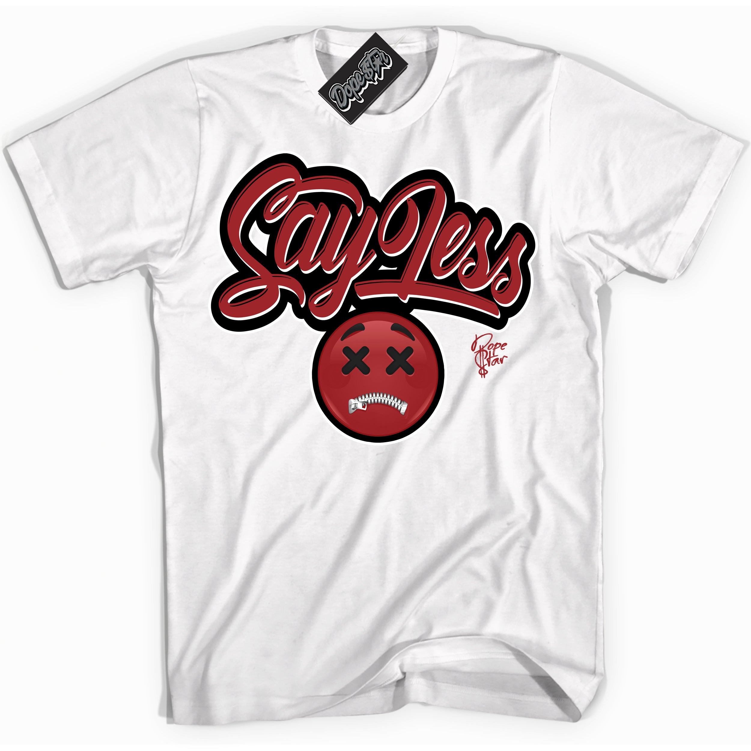 Cool White graphic tee with “ Say Less ” print, that perfectly matches Lost And Found 1s sneakers 