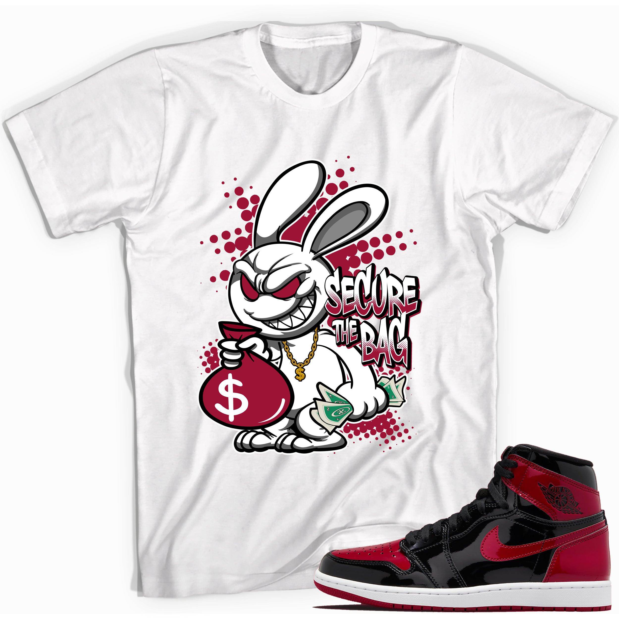 1s Bred Patent Shirt Secure The Bag - Sneaker Shirts Outlet