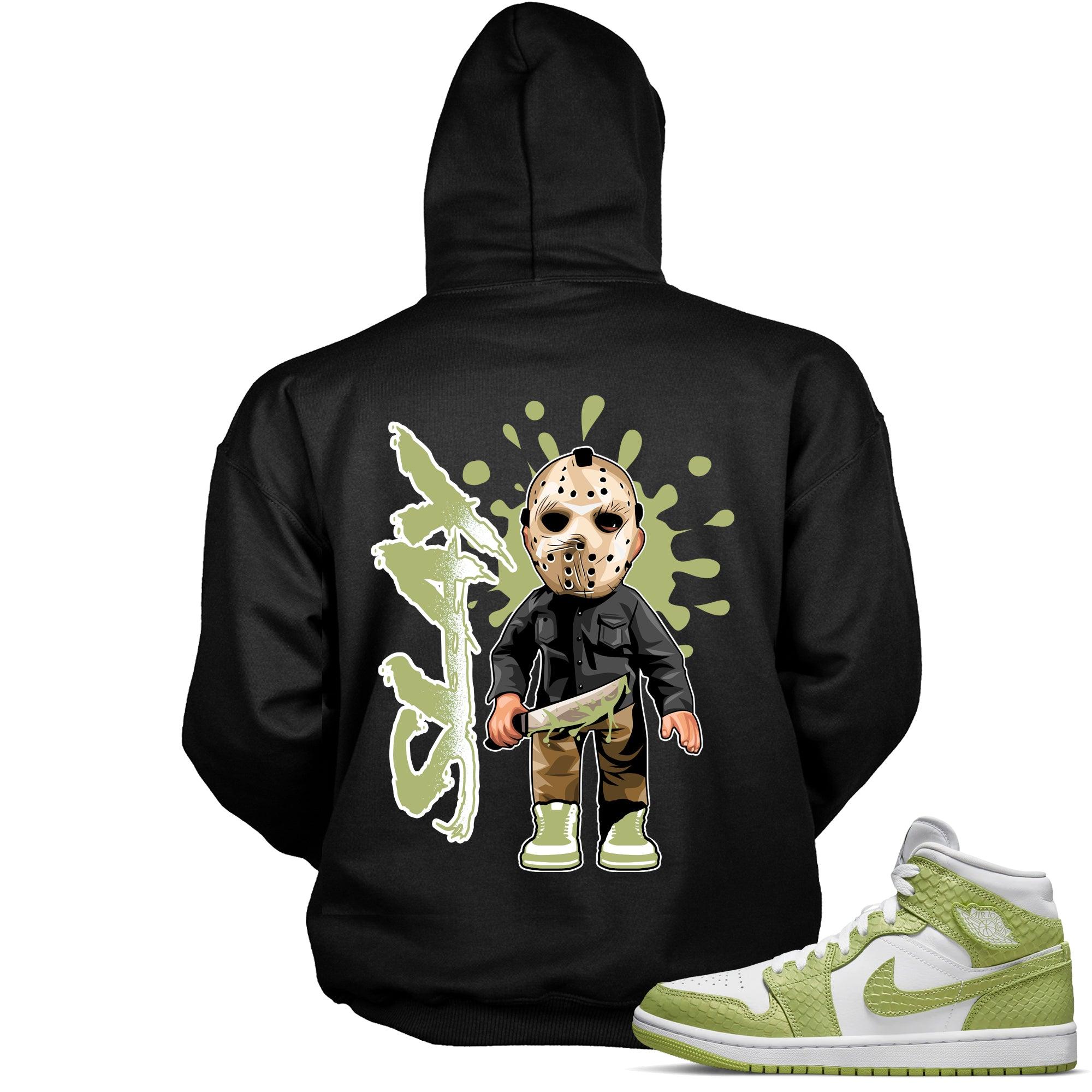 1 Mid Green Python Hoodie Slay - Sneaker Shirts Outlet