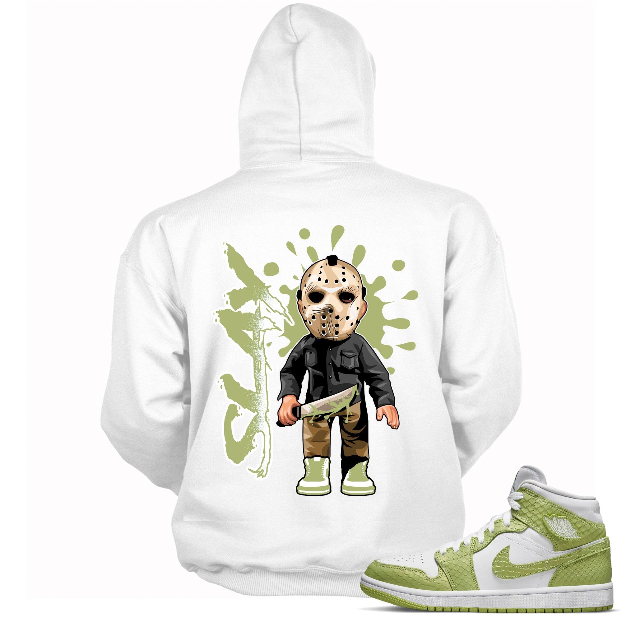 1 Mid Green Python Hoodie Slay - Sneaker Shirts Outlet