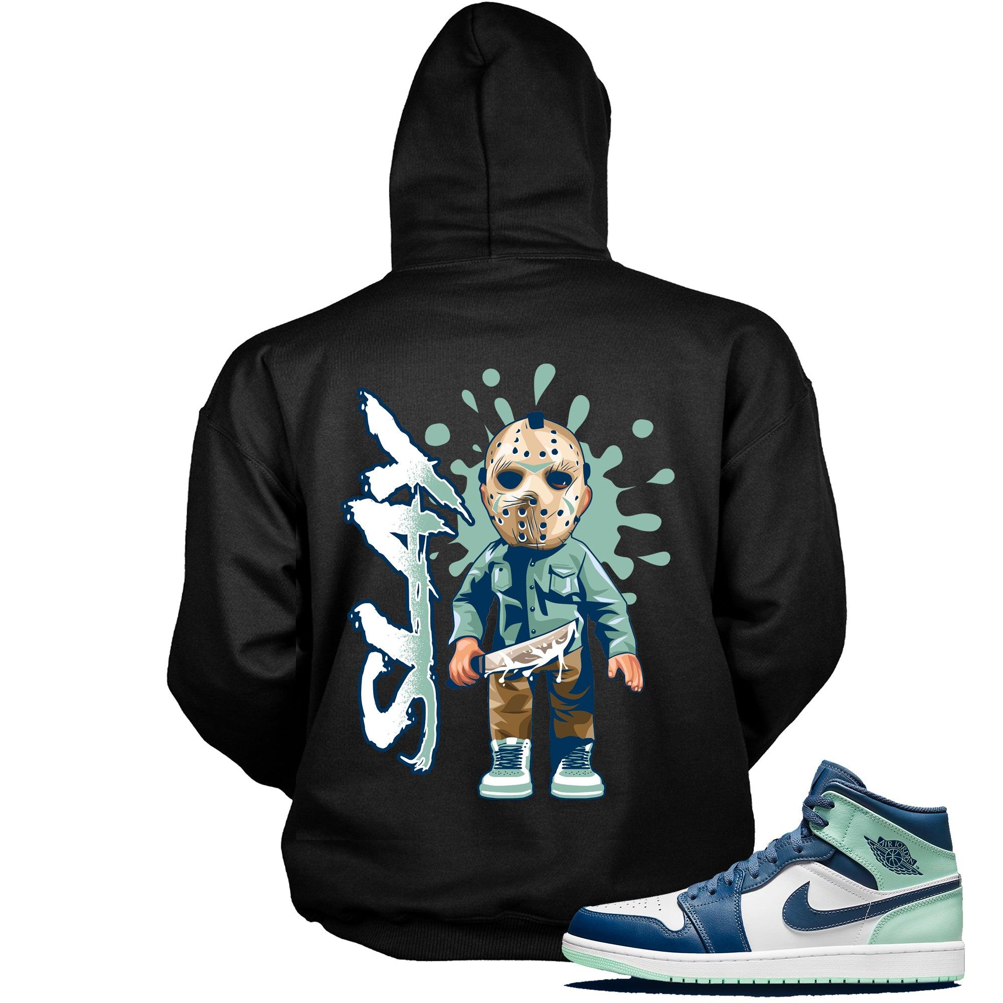 1 Mid Mystic Navy Mint Foam Hoodie Slay - Sneaker Shirts Outlet