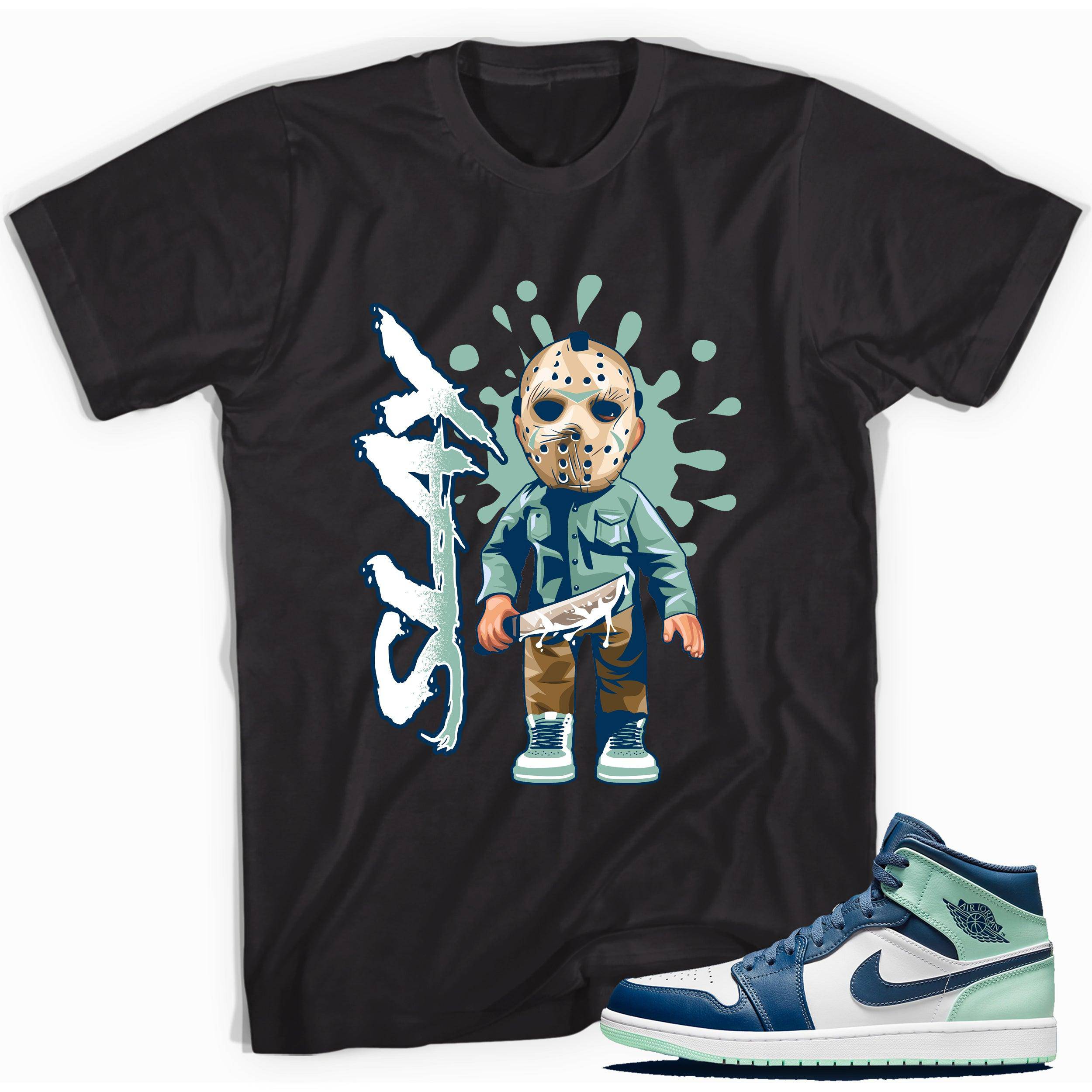 1 Mid Mystic Navy Mint Foam Shirt Slay - Sneaker Shirts Outlet