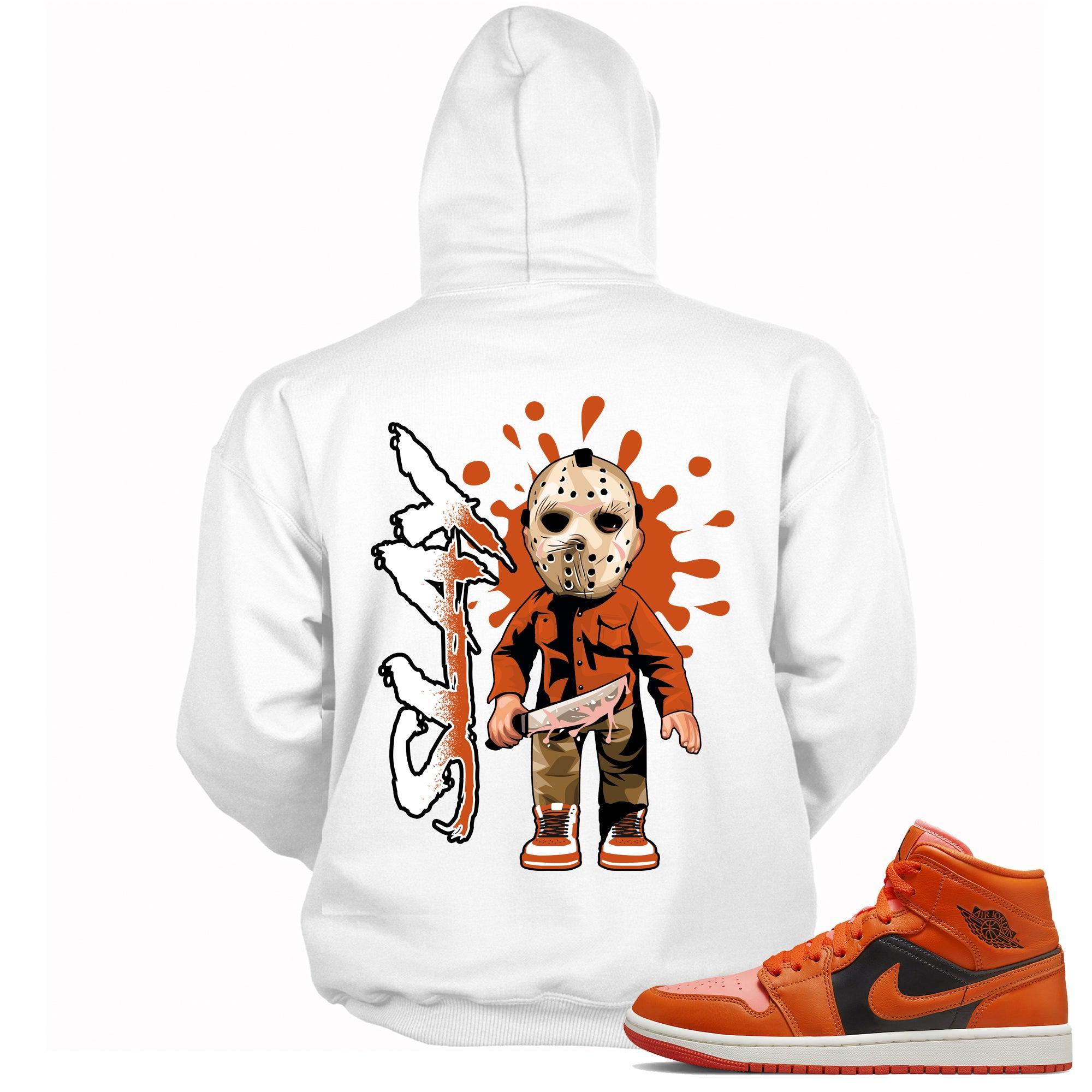 1 Mid Orange Black Hoodie Slay - Sneaker Shirts Outlet