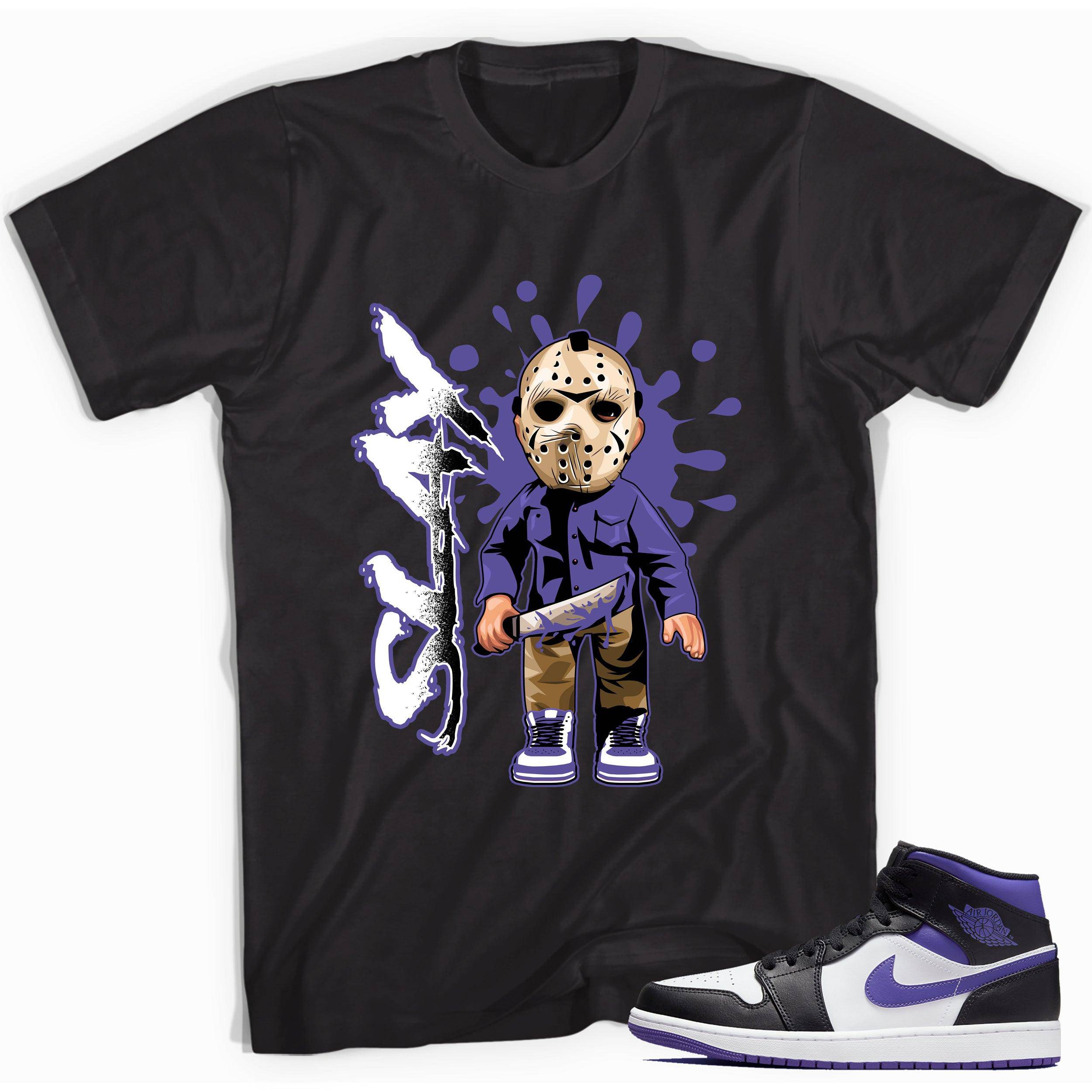 1 Mid White Black Purple Shirt Slay - Sneaker Shirts Outlet