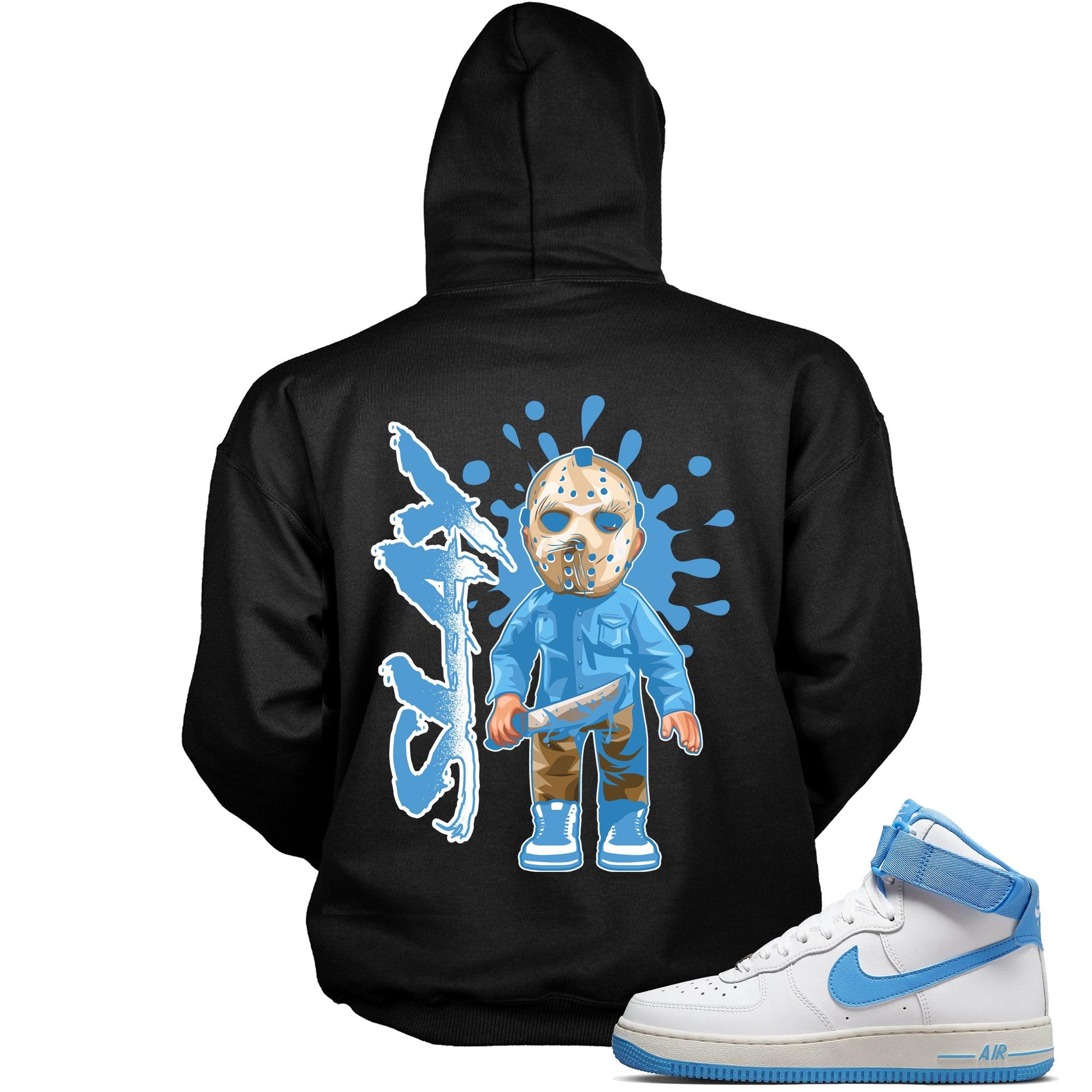 NIKE Air Force 1 High White University Blue Hoodie Slay - Sneaker Shirts Outlet