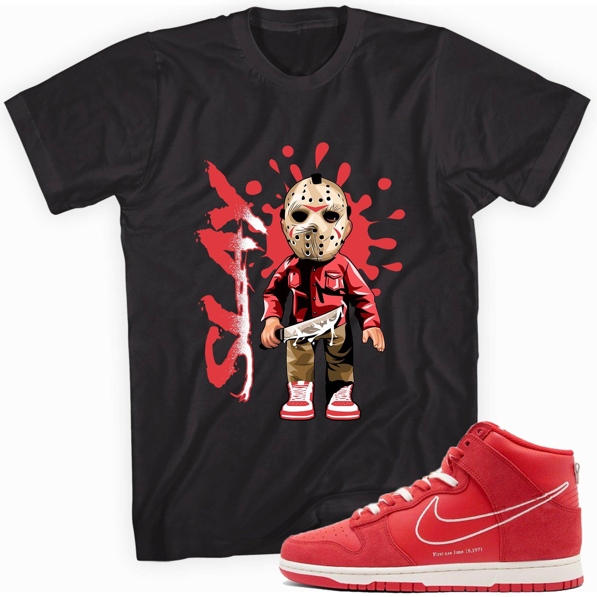 Dunk High First Use Red Shirt Slay - Sneaker Shirts Outlet