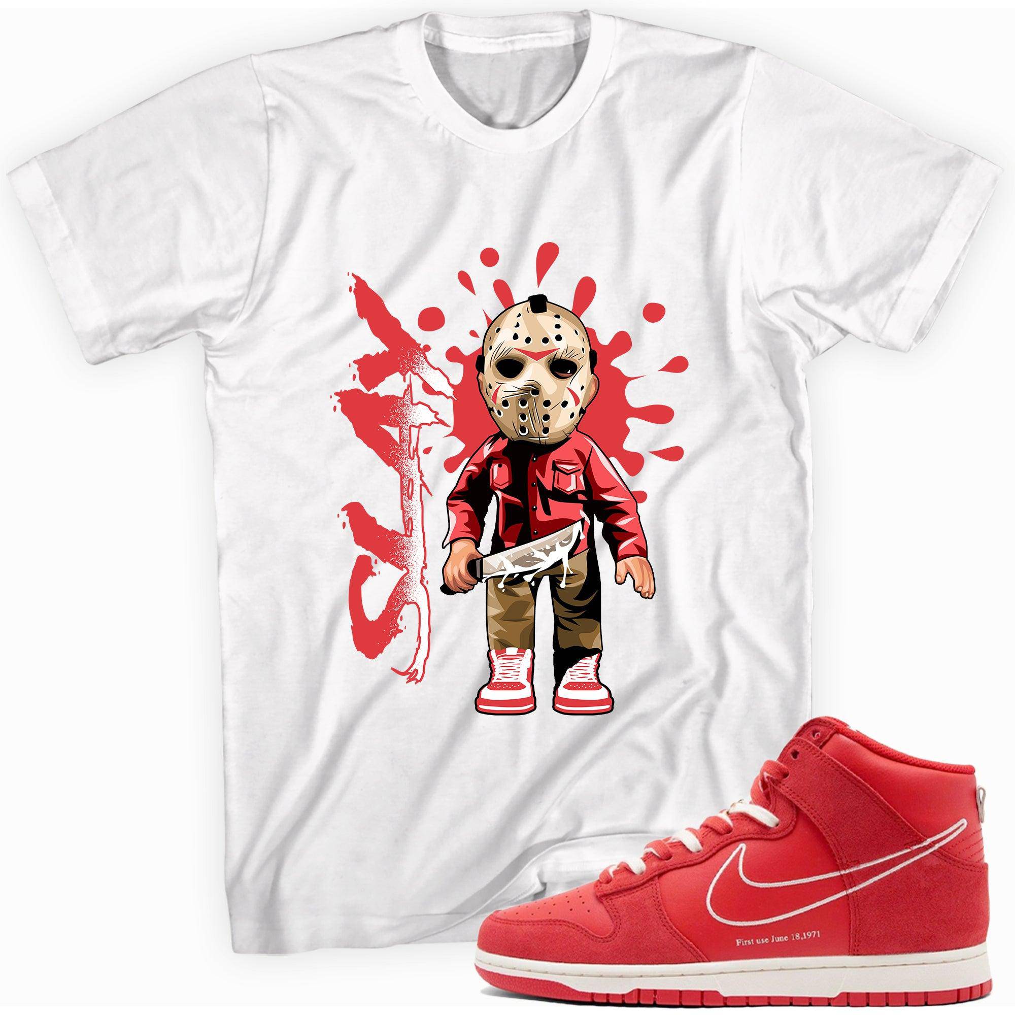 Dunk High First Use Red Shirt Slay - Sneaker Shirts Outlet