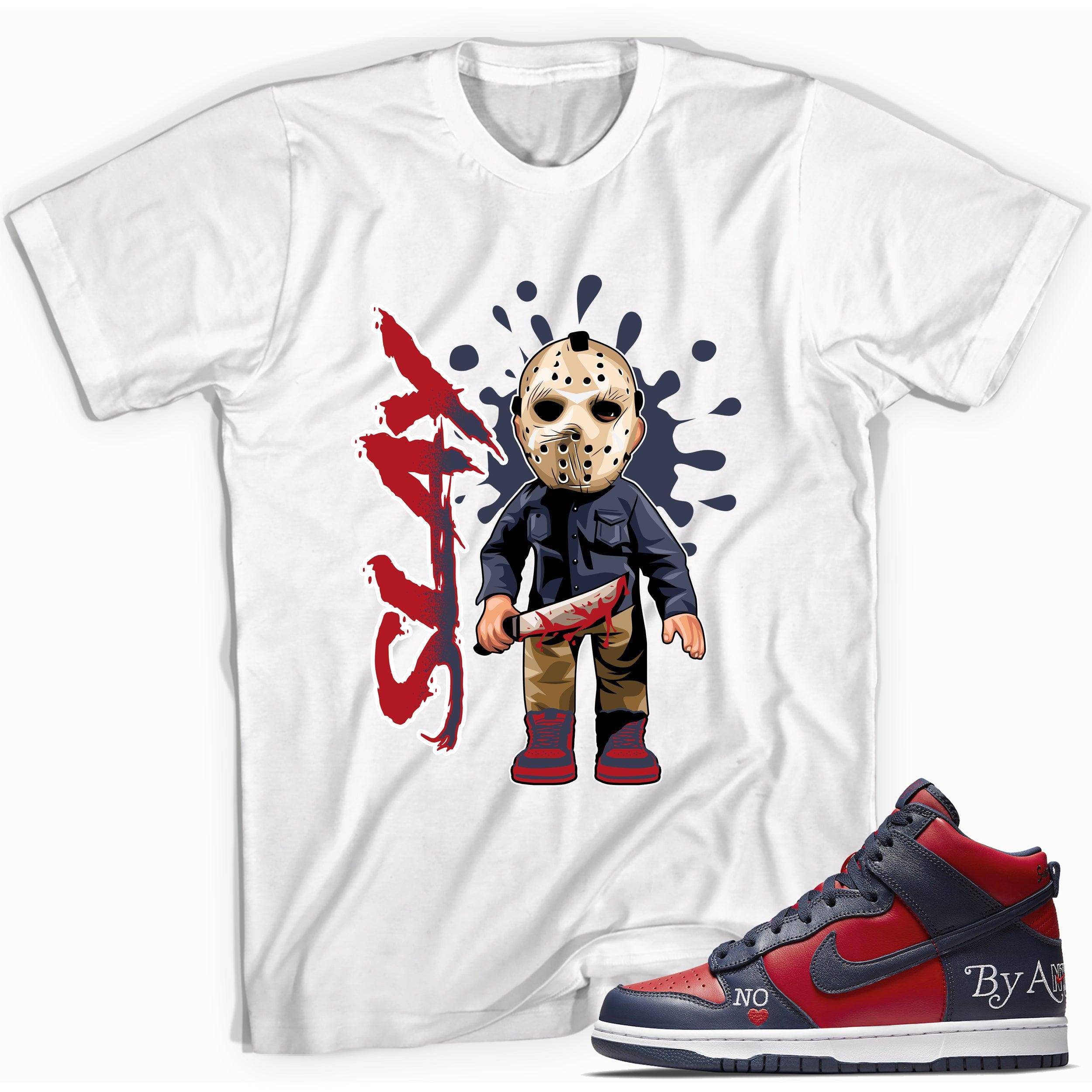 SB Dunk High Supreme By Any Means Navy Shirt Slay - Sneaker Shirts Outlet