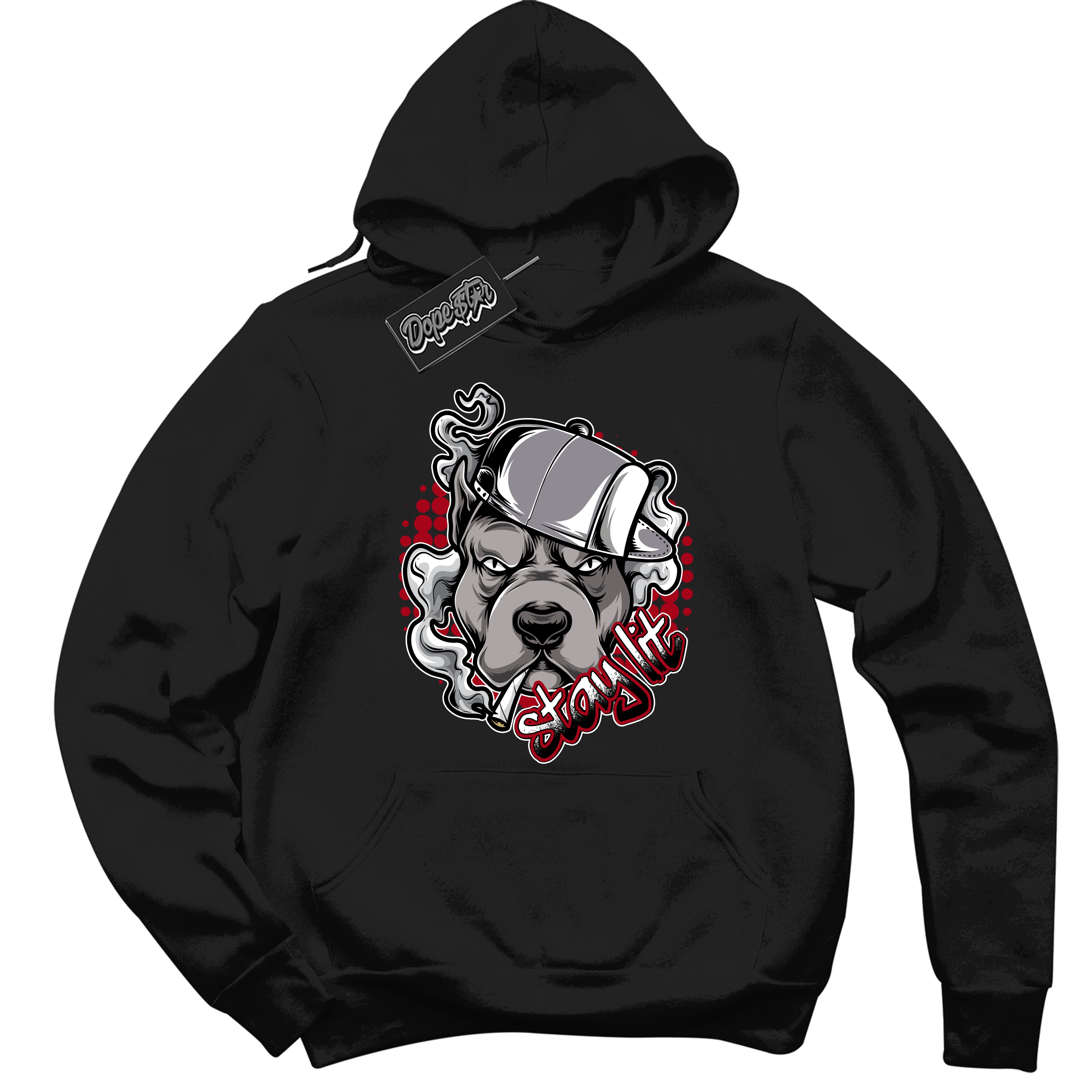 Cool Black Hoodie with “ Stay Lit ”  design that Perfectly Matches  Bred Reimagined 4s Jordans.