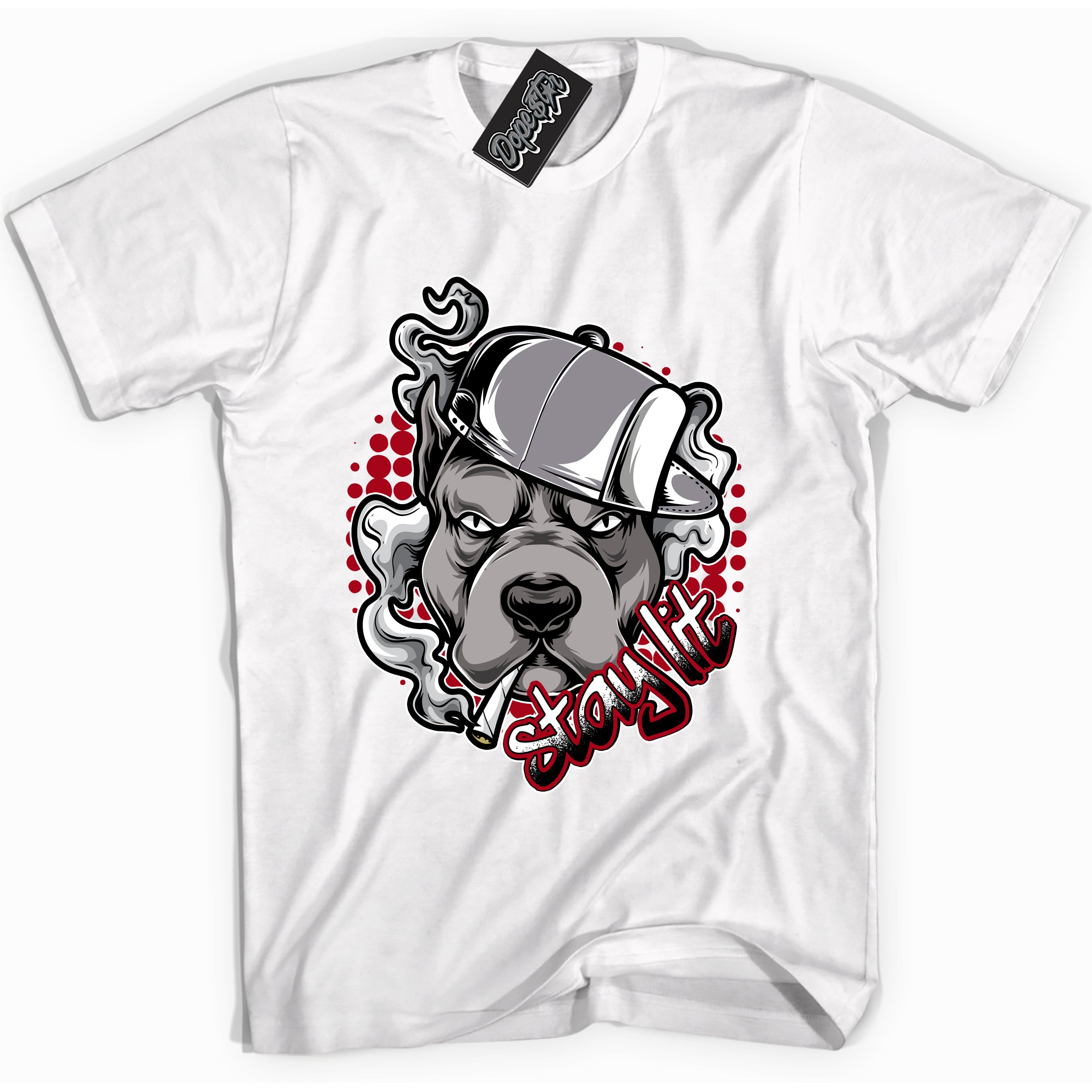 Cool White Shirt with “ Stay Lit” design that perfectly matches Bred Reimagined 4s Jordans.