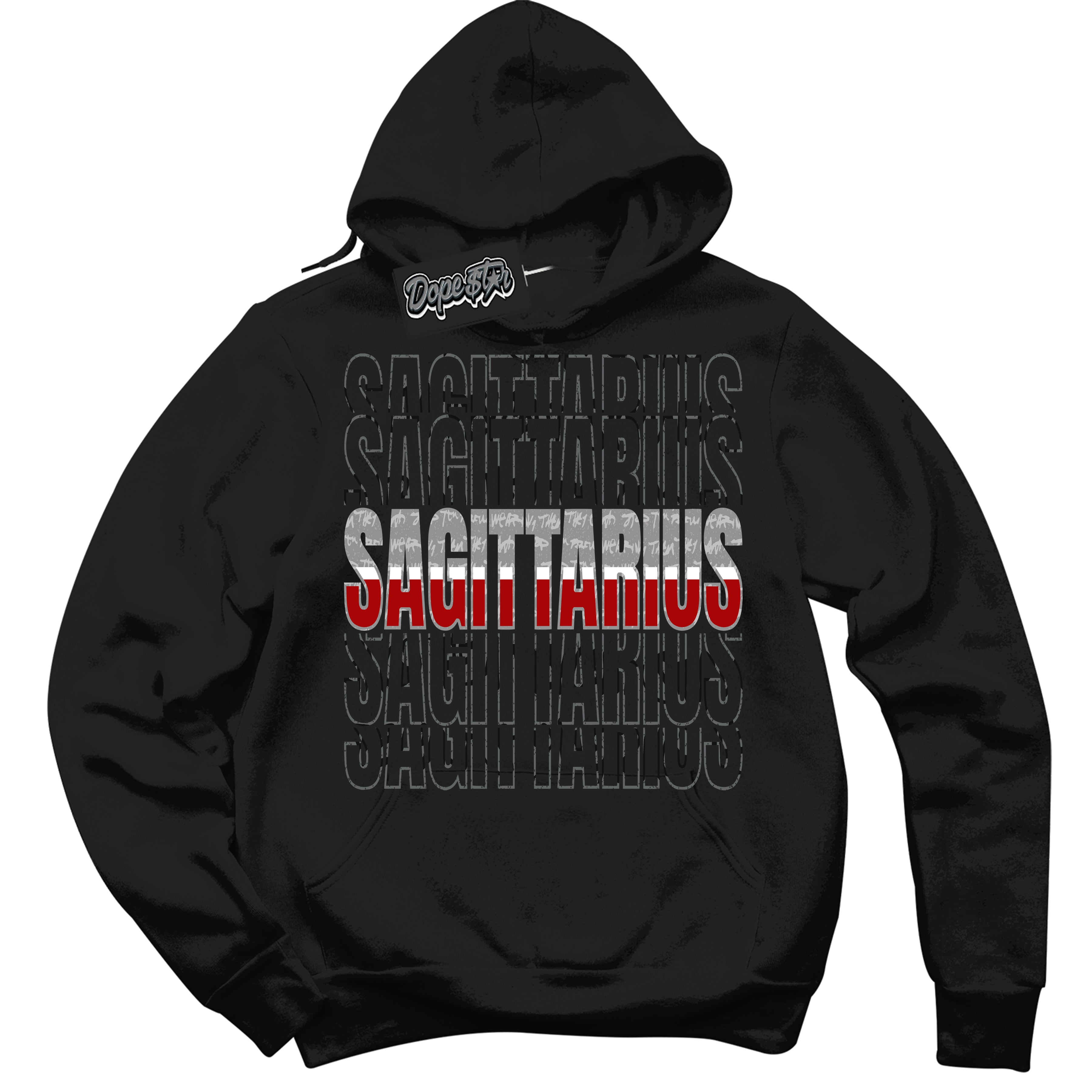 Cool Black Hoodie with “ Sagittarius ”  design that Perfectly Matches Rebellionaire 1s Sneakers.