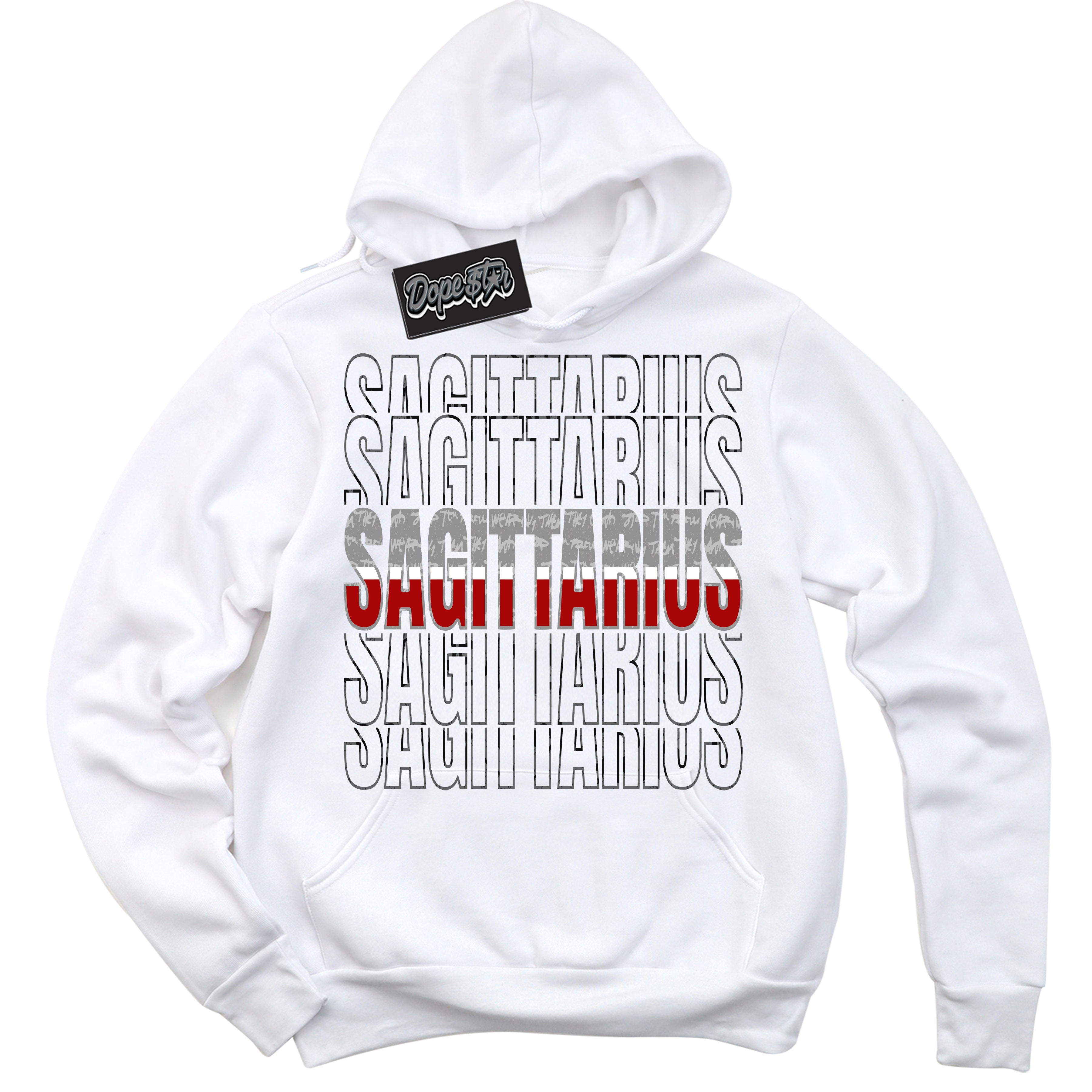 Cool White Hoodie with “ Sagittarius ”  design that Perfectly Matches Rebellionaire 1s Sneakers.