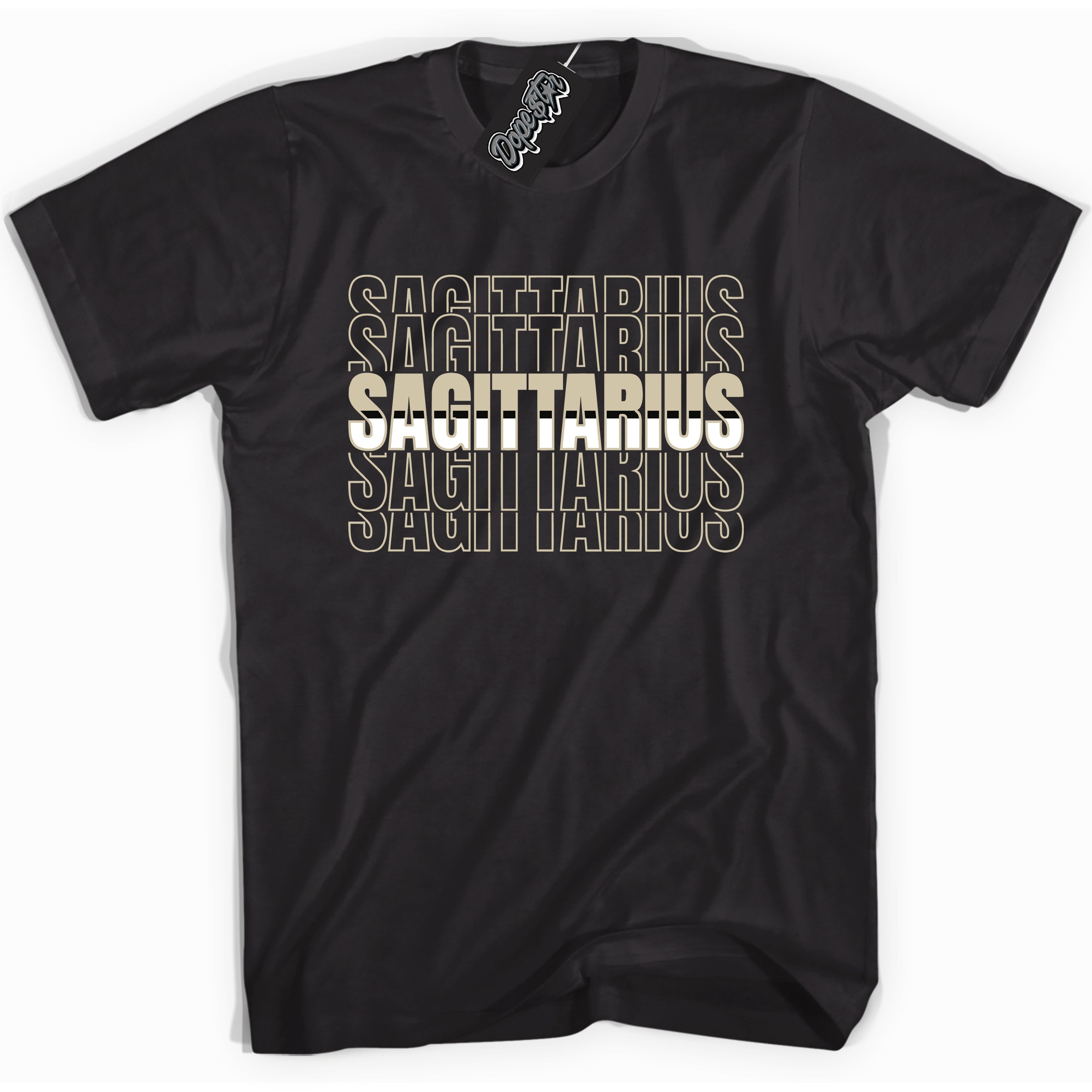 Cool Black Shirt with “ Sagittarius” design that perfectly matches Gratitude 11s Sneakers.