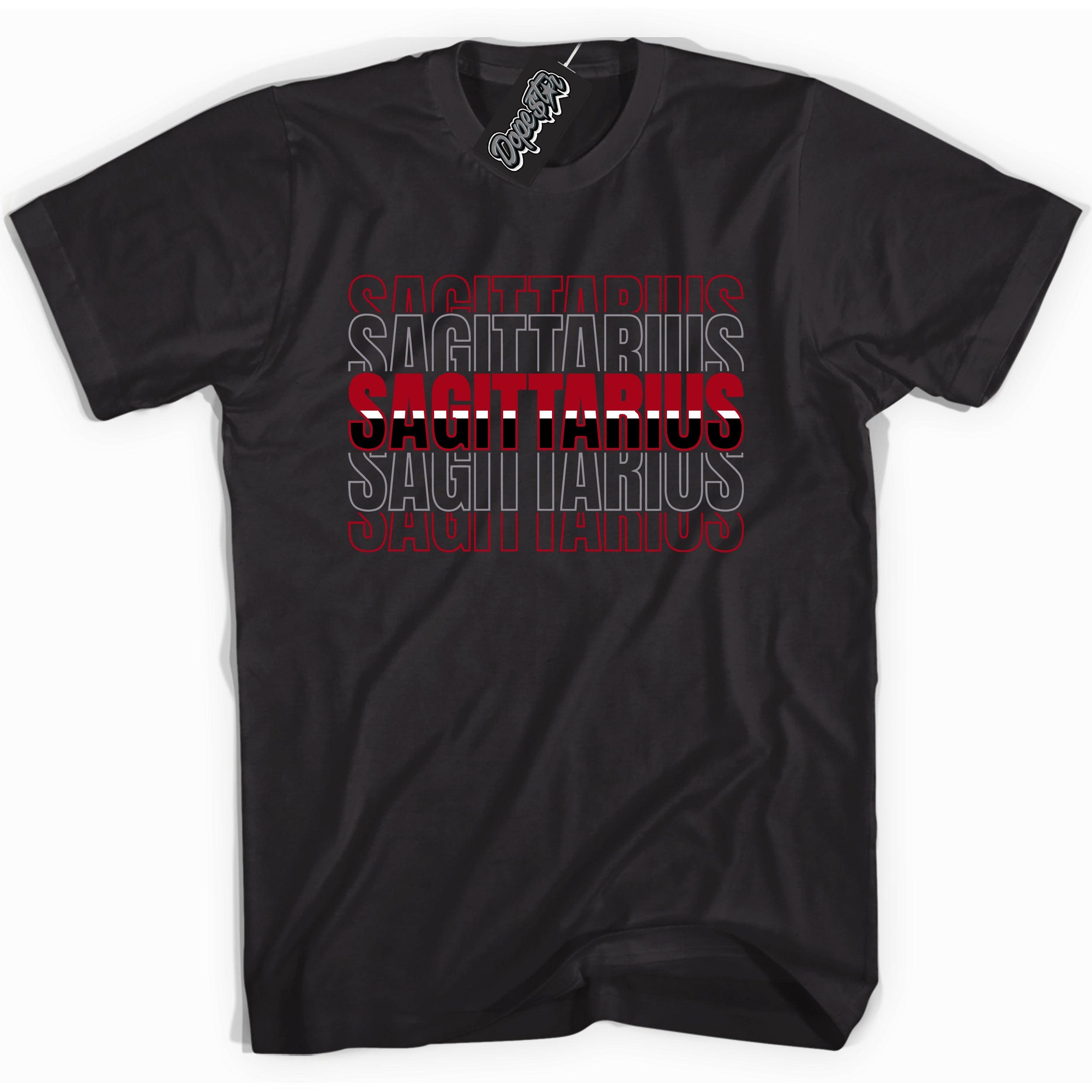 Cool Black Shirt with “ Sagittarius” design that perfectly matches Bred Reimagined 4s Jordans.