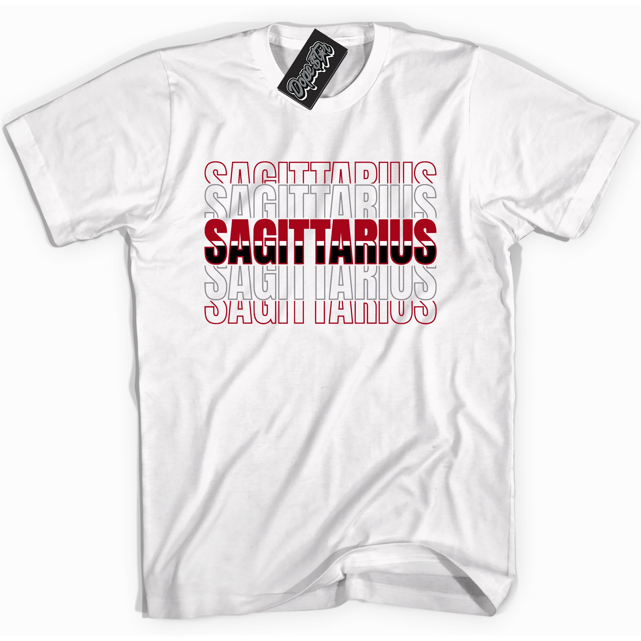 Cool White Shirt with “ Sagittarius” design that perfectly matches Bred Reimagined 4s Jordans.