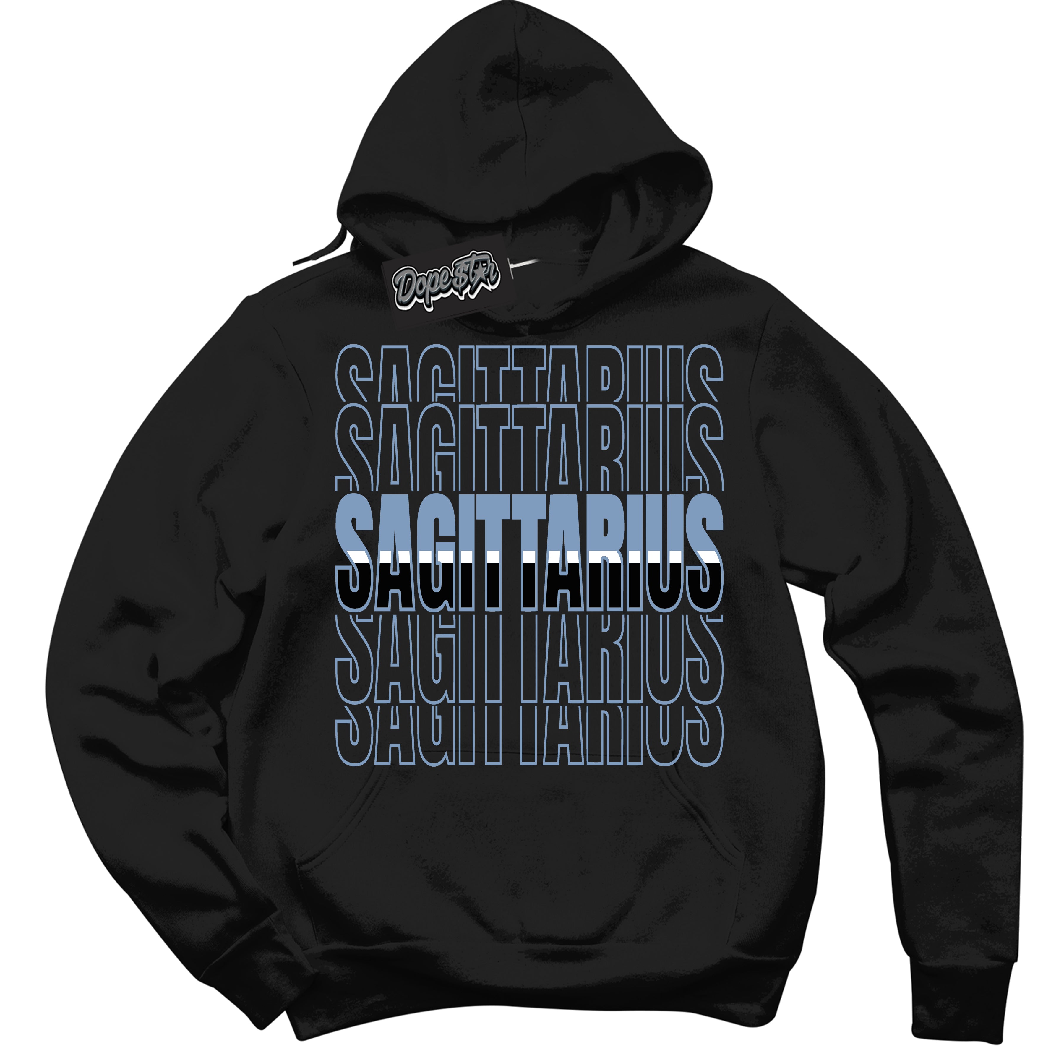 Cool Black Hoodie with “ Sagittarius ”  design that Perfectly Matches Reverse Oreo 6s Sneakers.