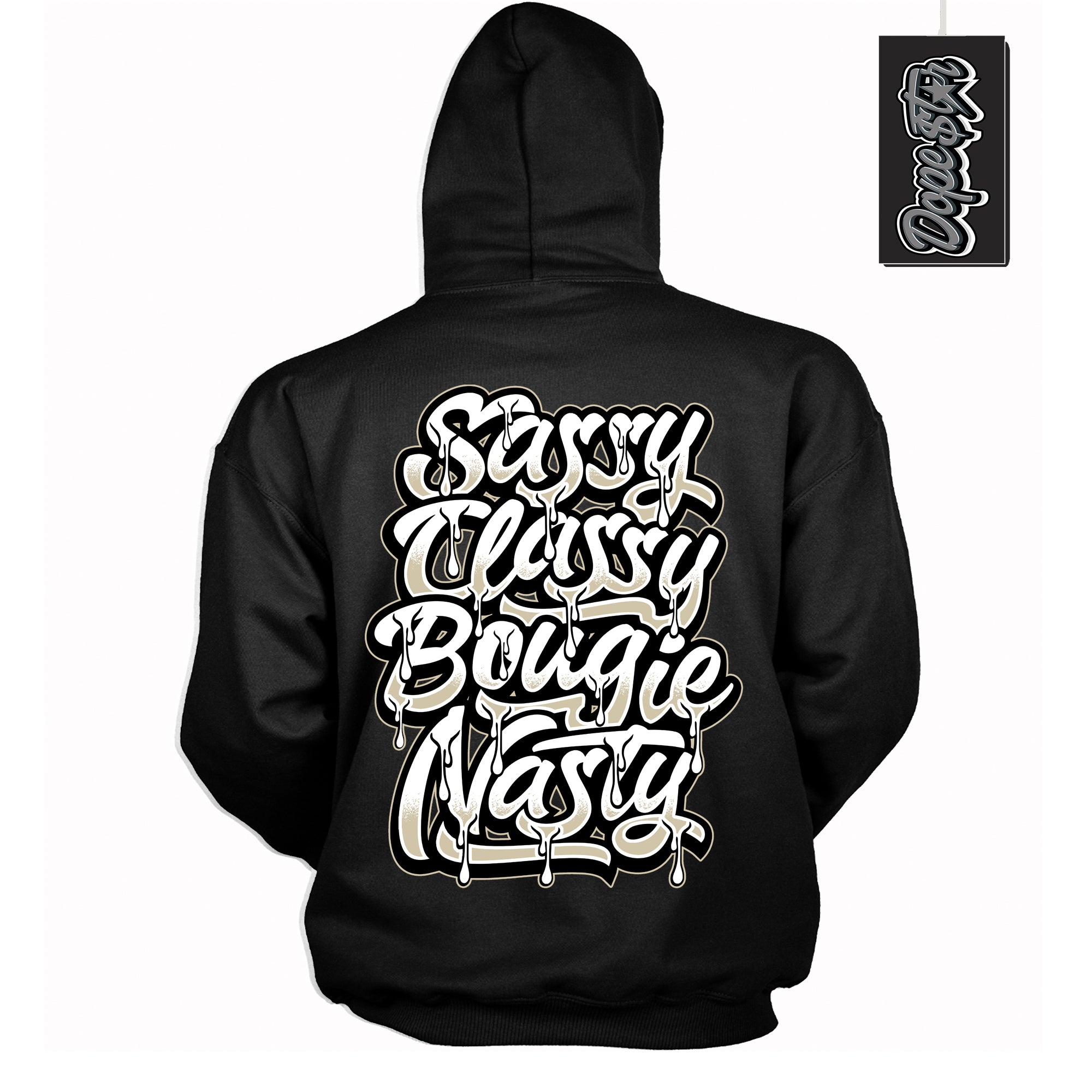 Cool Black Hoodie with “ Sassy Classy ”  design that Perfectly Matches  Gratitude 11s Sneakers.