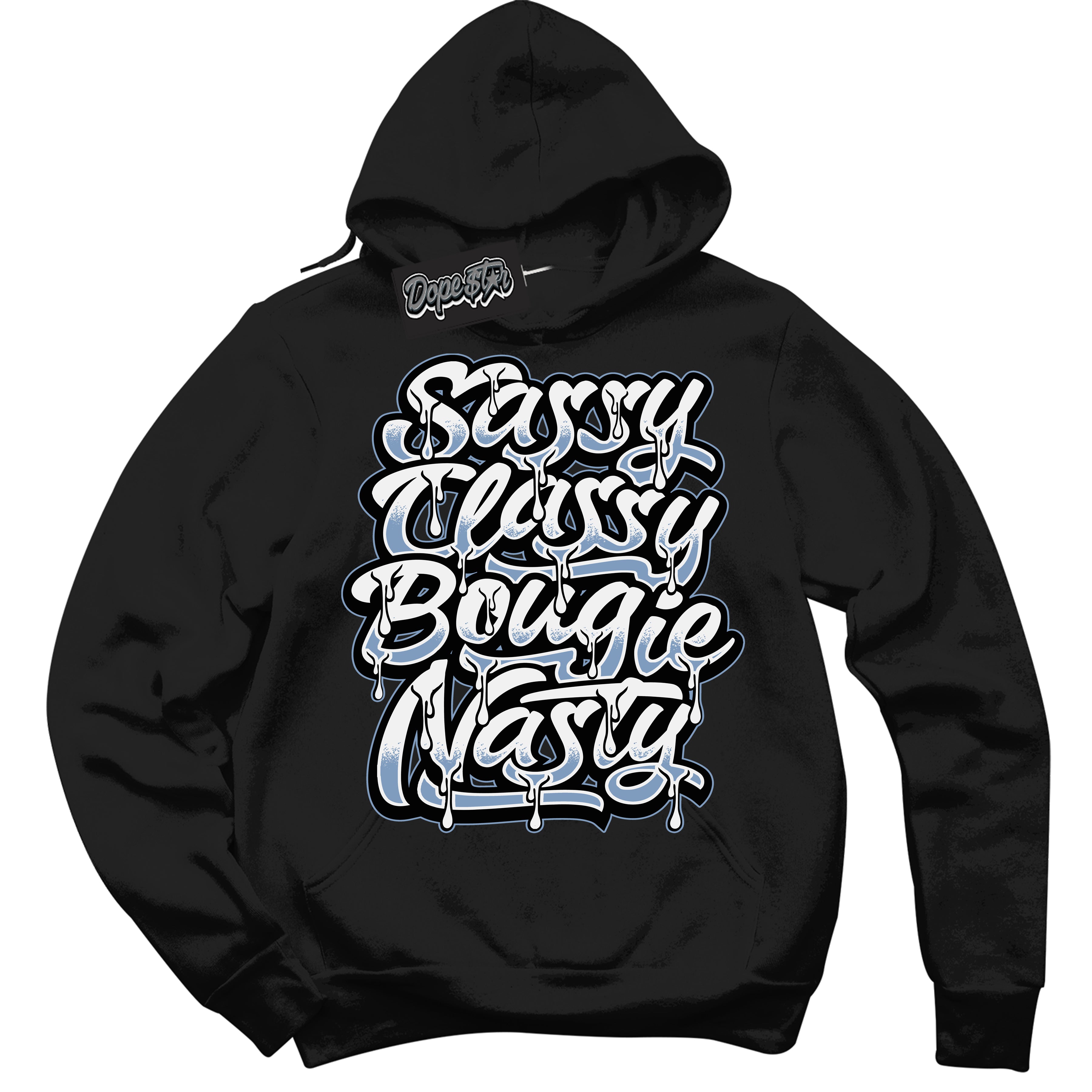 Cool Black Hoodie with “ Sassy Classy ”  design that Perfectly Matches Reverse Oreo 6s Sneakers.