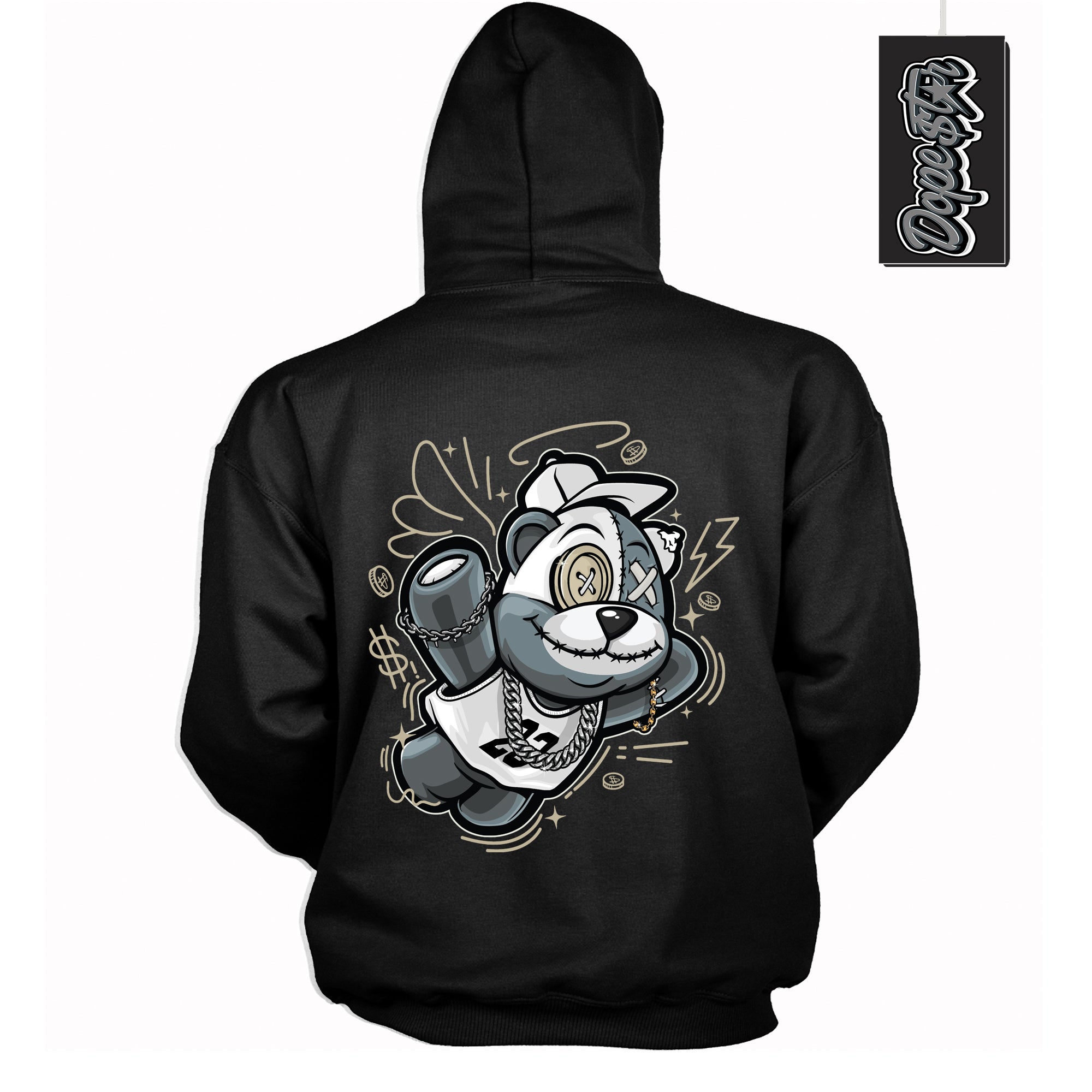 Cool Black Hoodie with “ Slam Dunk Bear ”  design that Perfectly Matches  Gratitude 11s Sneakers.