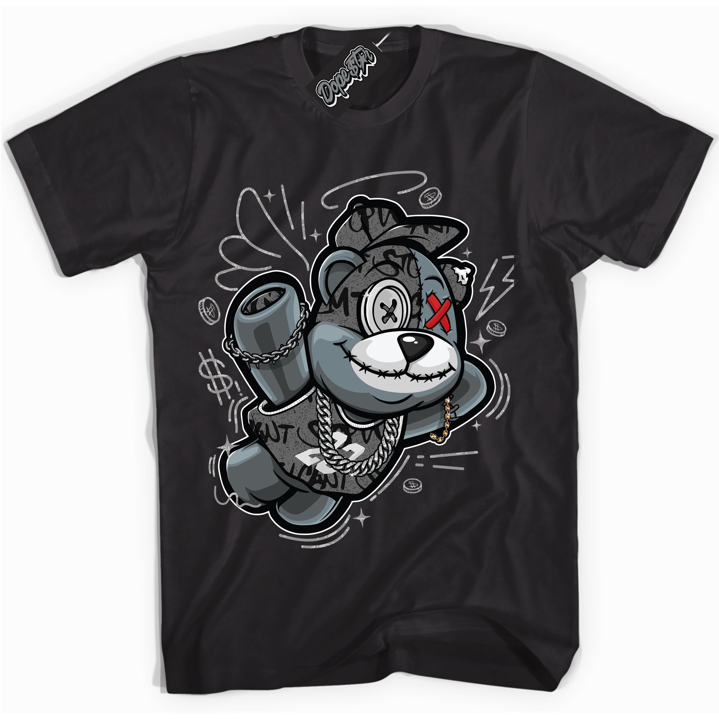 Cool Black Shirt with “ Slam Dunk Bear ” design that perfectly matches Rebellionaire 1s Sneakers.