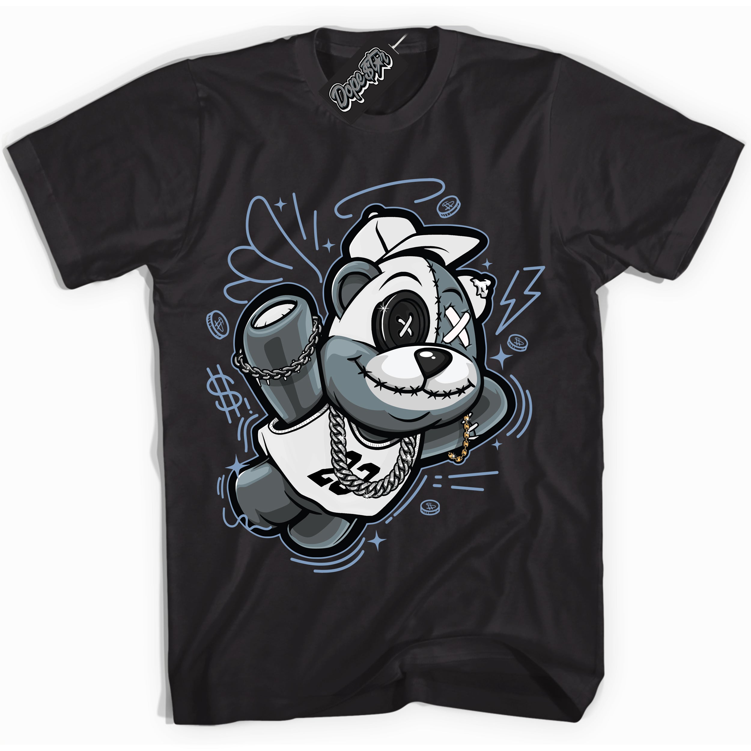 Cool Black Shirt with “ Slam Dunk Bear” design that perfectly matches Reverse Oreo 6s Sneakers.