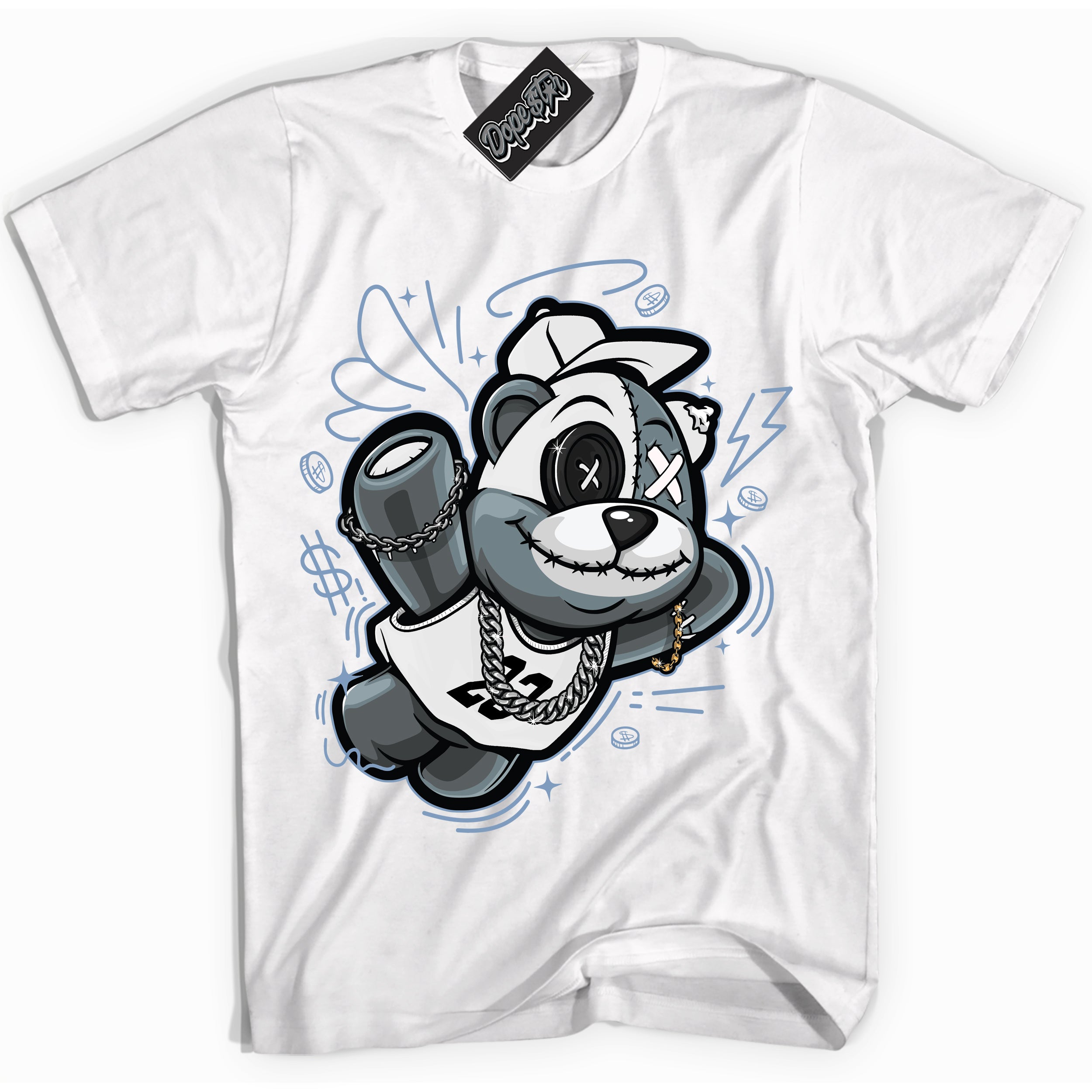 Cool White Shirt with “ Slam Dunk Bear” design that perfectly matches Reverse Oreo 6s Sneakers.