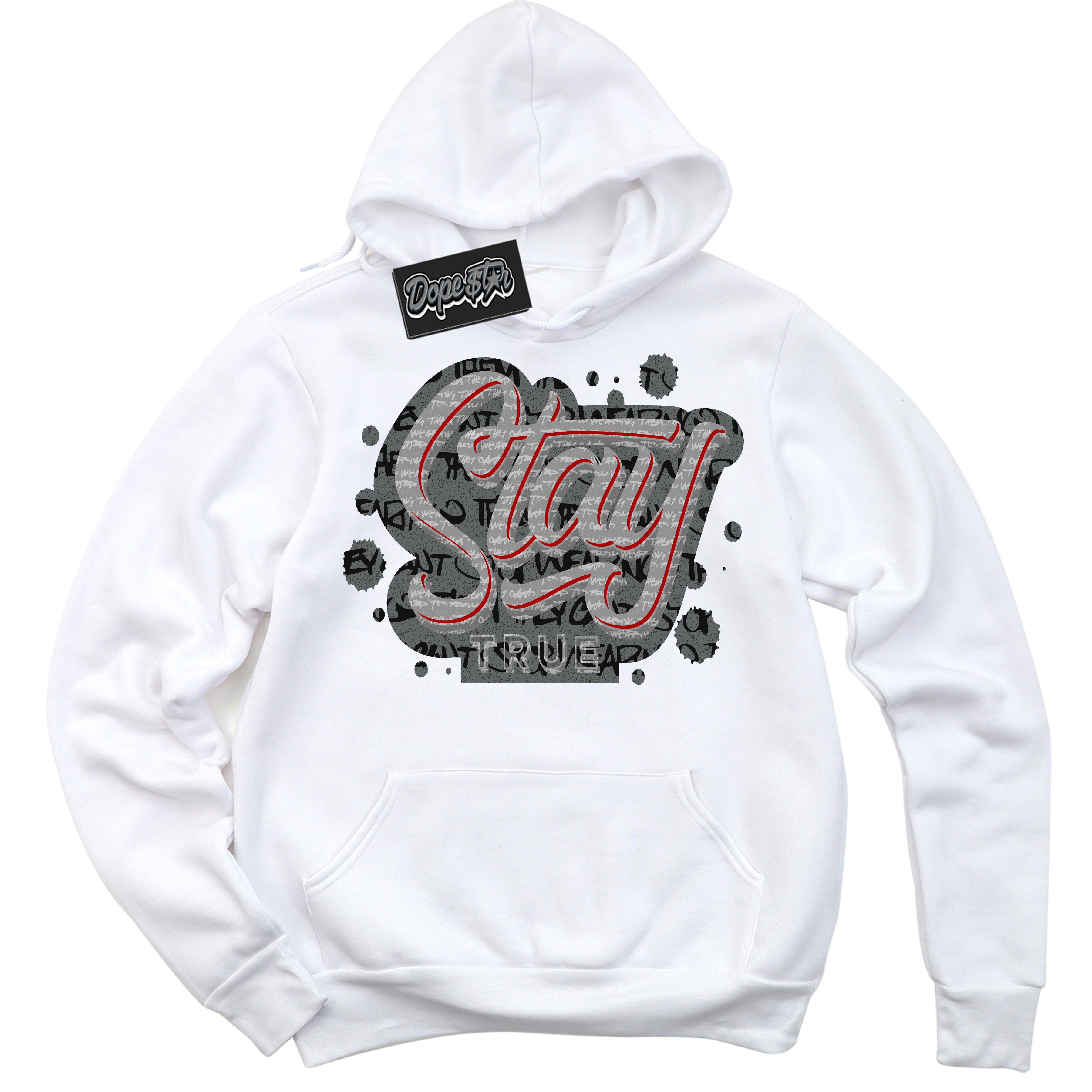 Cool White Hoodie with “ Stay True ”  design that Perfectly Matches Rebellionaire 1s Sneakers.