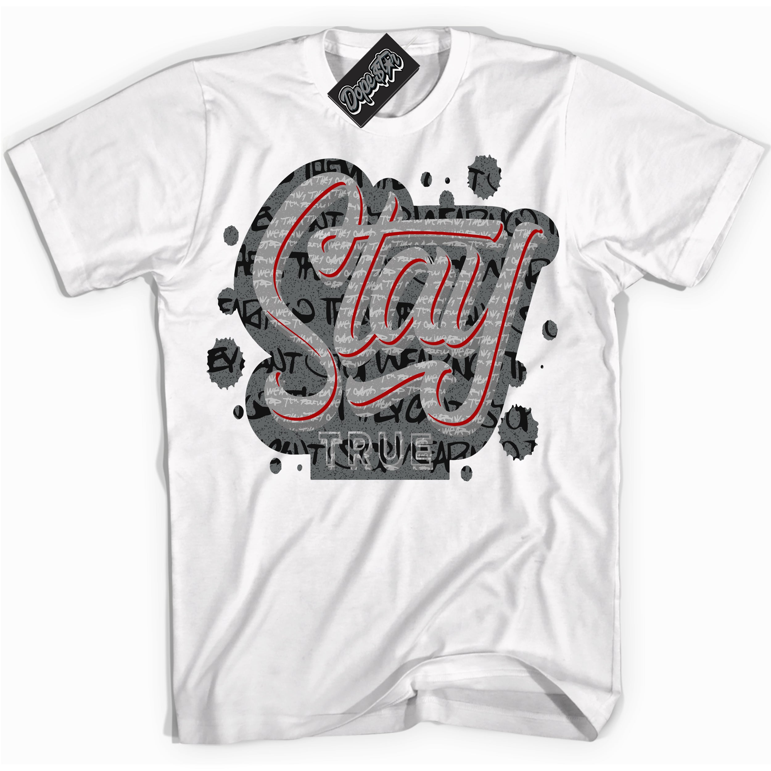 Cool White Shirt with “ Stay True ” design that perfectly matches Rebellionaire 1s Sneakers.