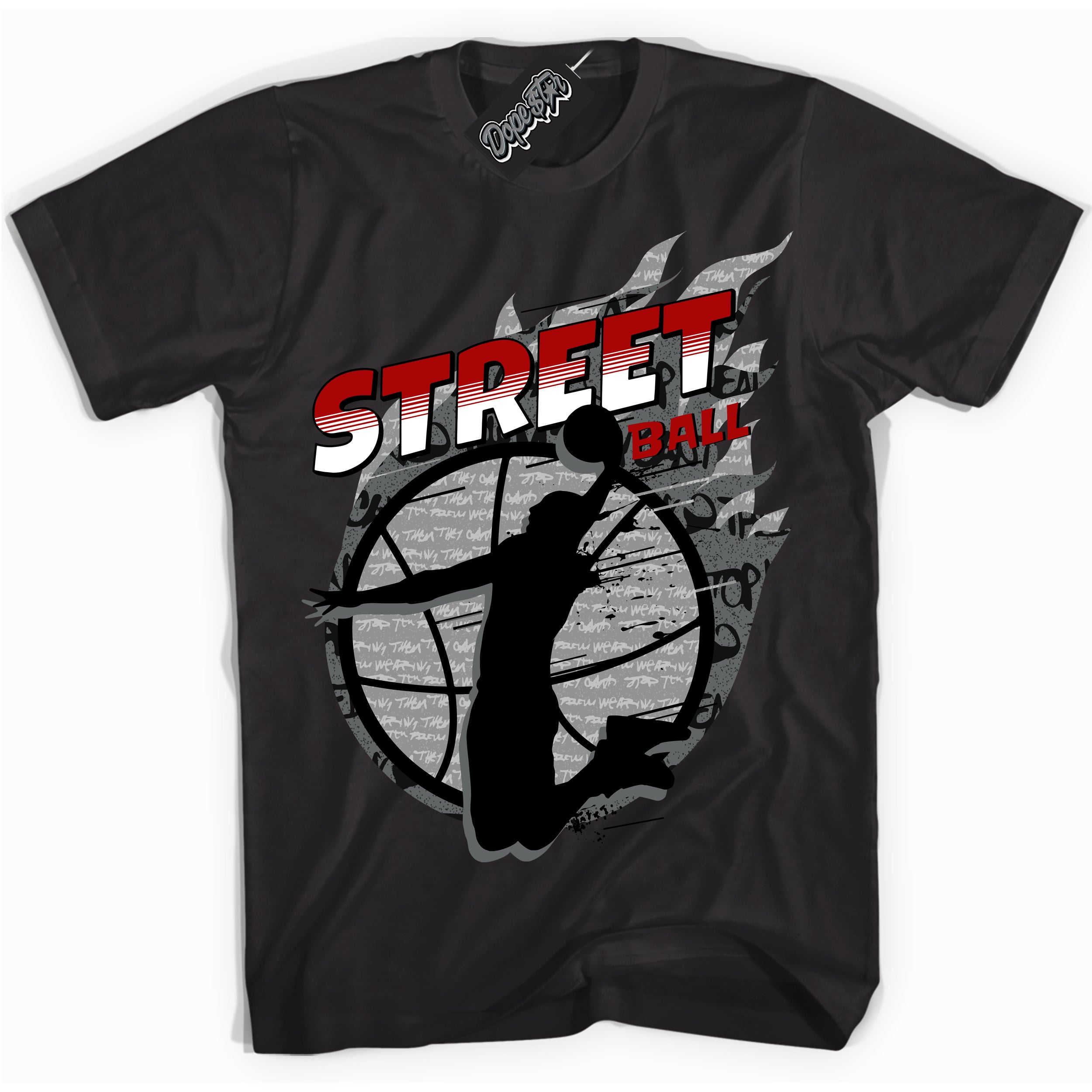 Cool Black Shirt with “ Street Ball ” design that perfectly matches Rebellionaire 1s Sneakers.