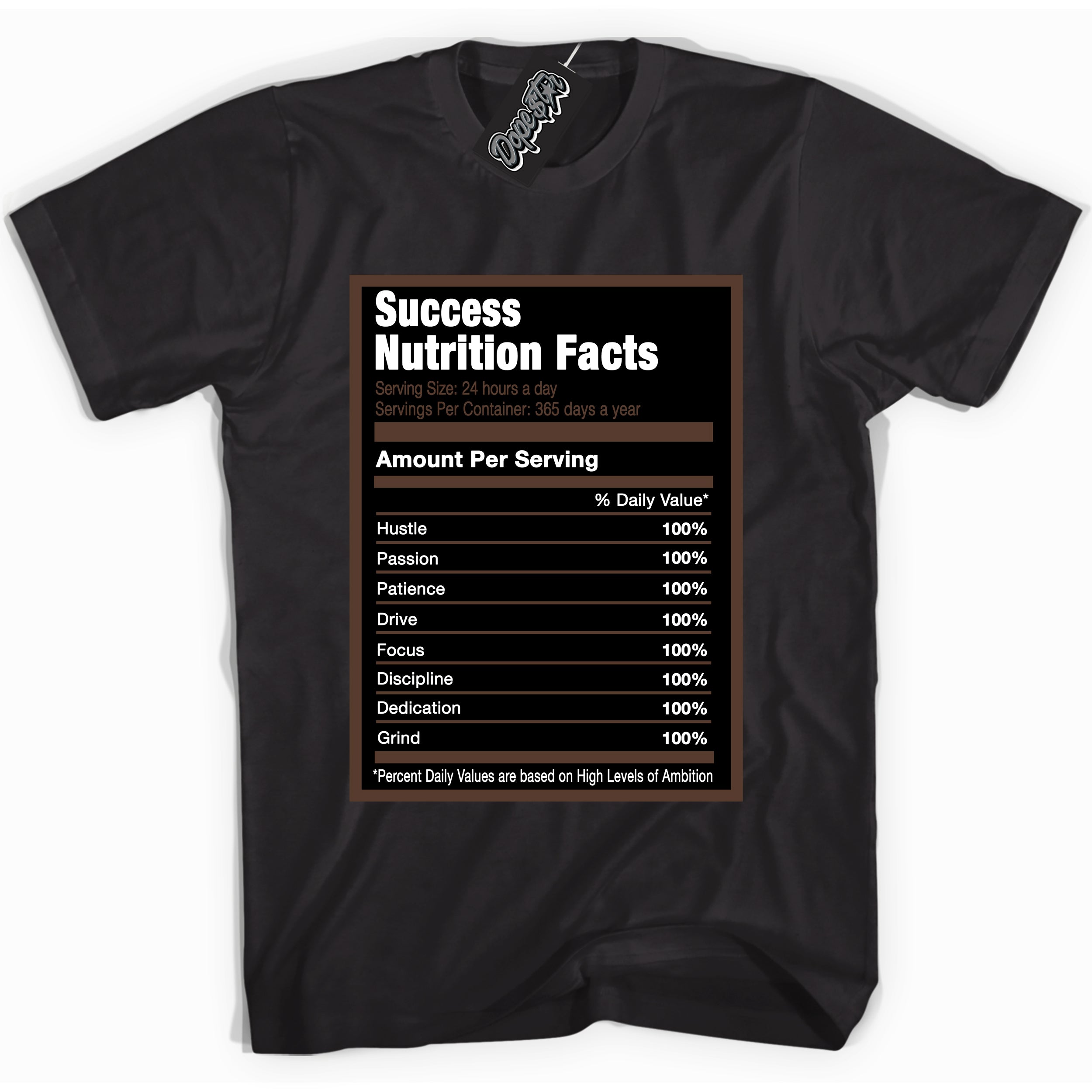 Cool Black graphic tee with “ Success Nutrition ” design, that perfectly matches Palomino 1s sneakers 